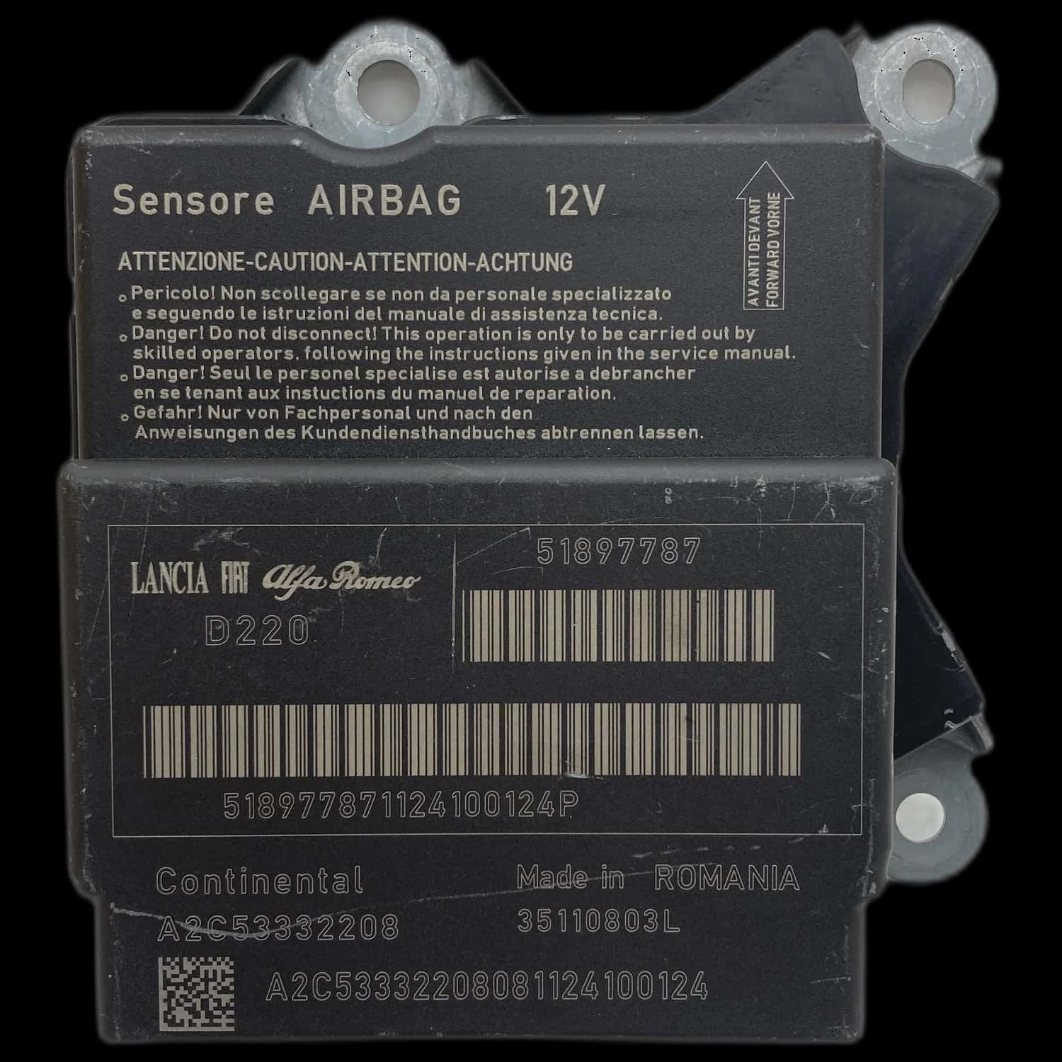 Réparation calculateur airbag Fiat Punto 199