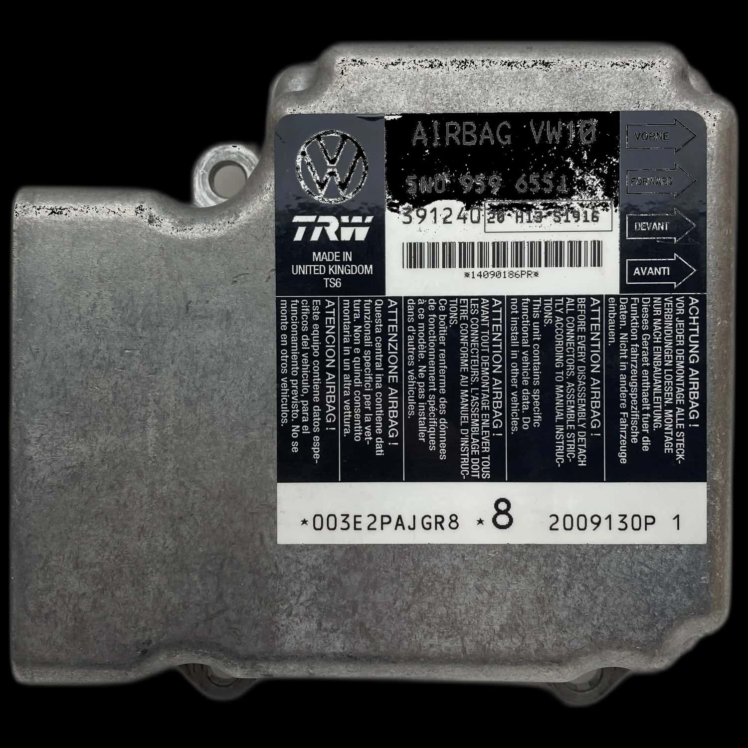 Réparation calculateur airbag Volkswagen Passat B7 3C
