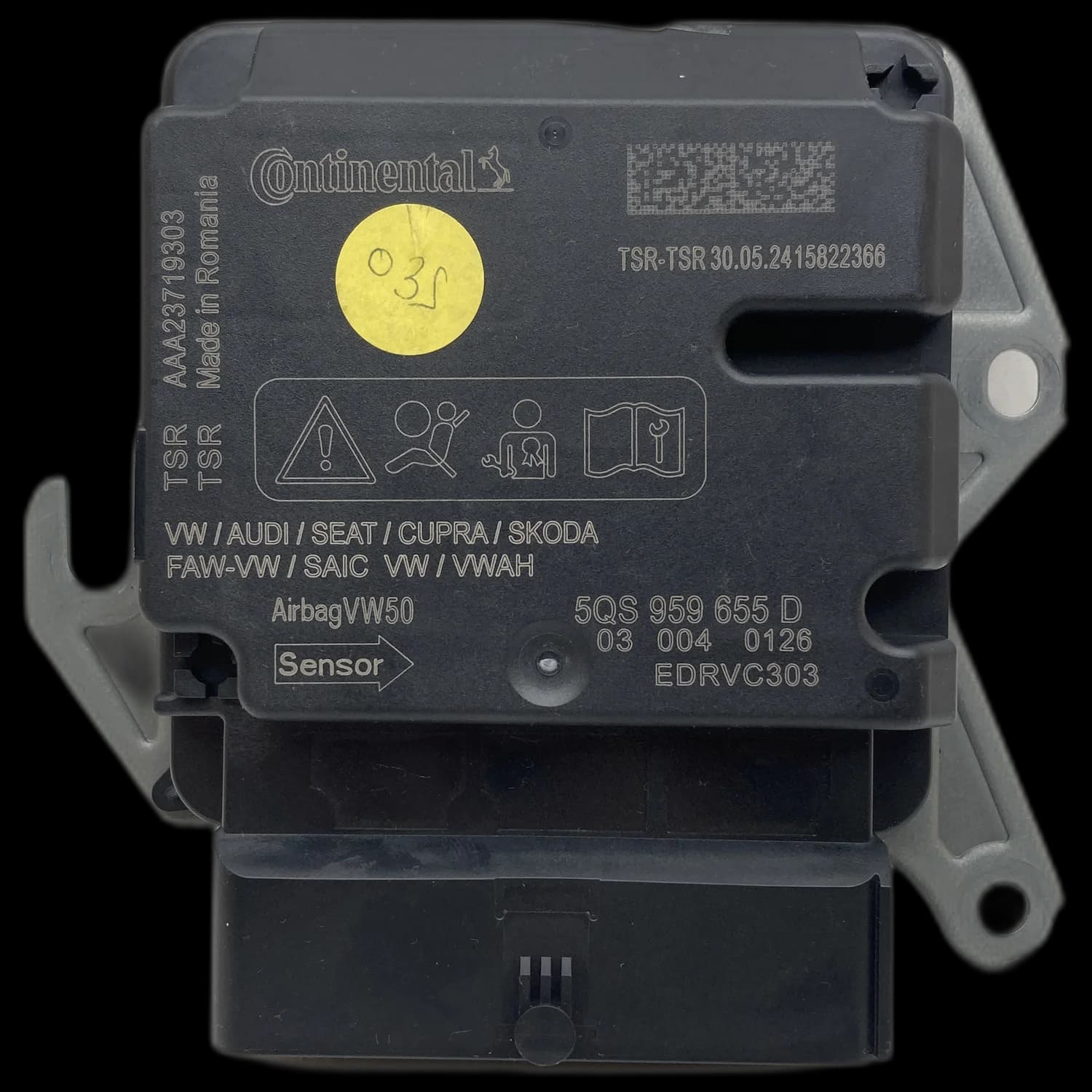 Calculateur airbag 5QS 959 655 D, Étiquette