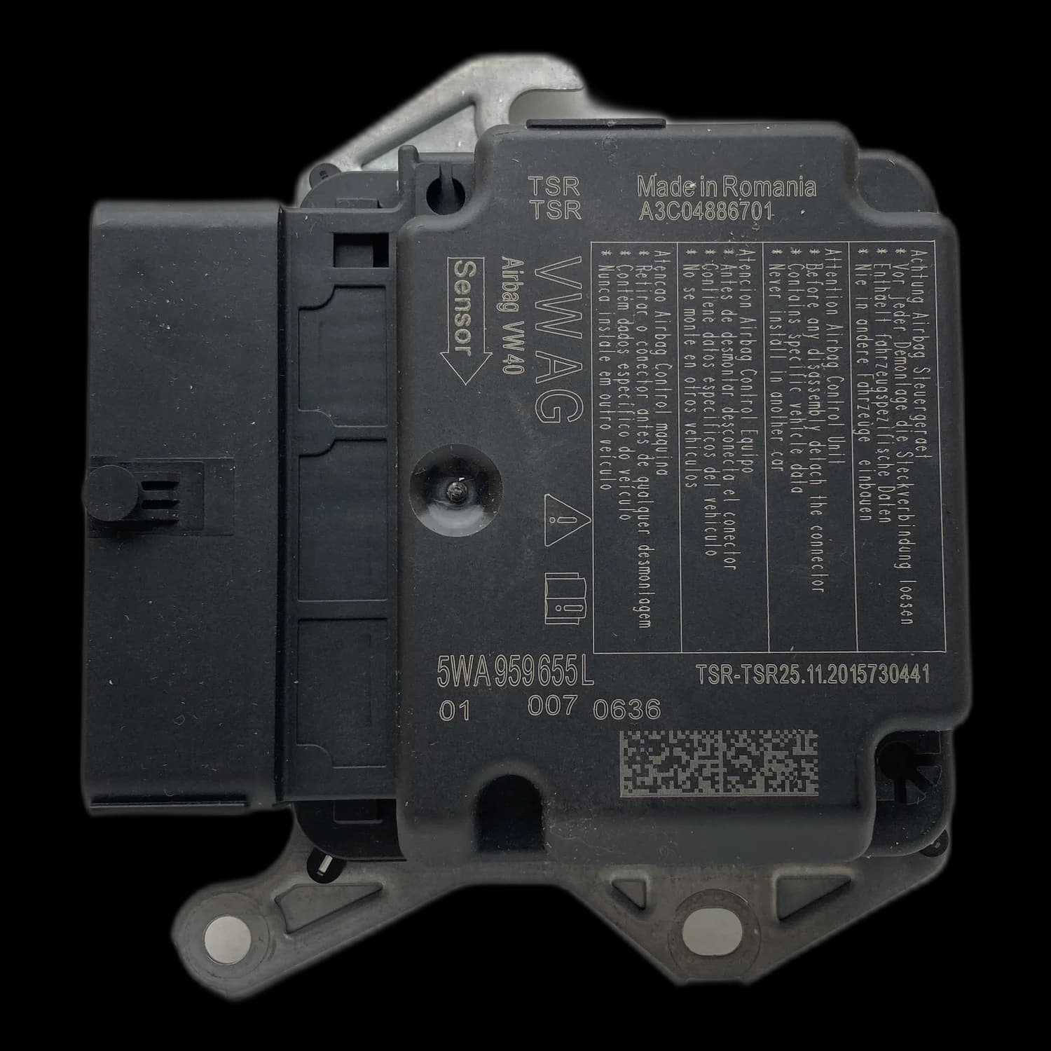Calculateur airbag 5WA959655L, Étiquette