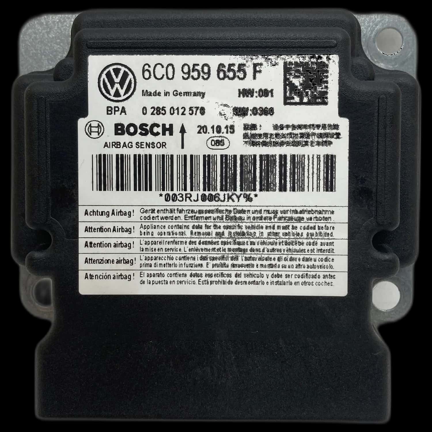 Réparation calculateur airbag Skoda Rapid NH