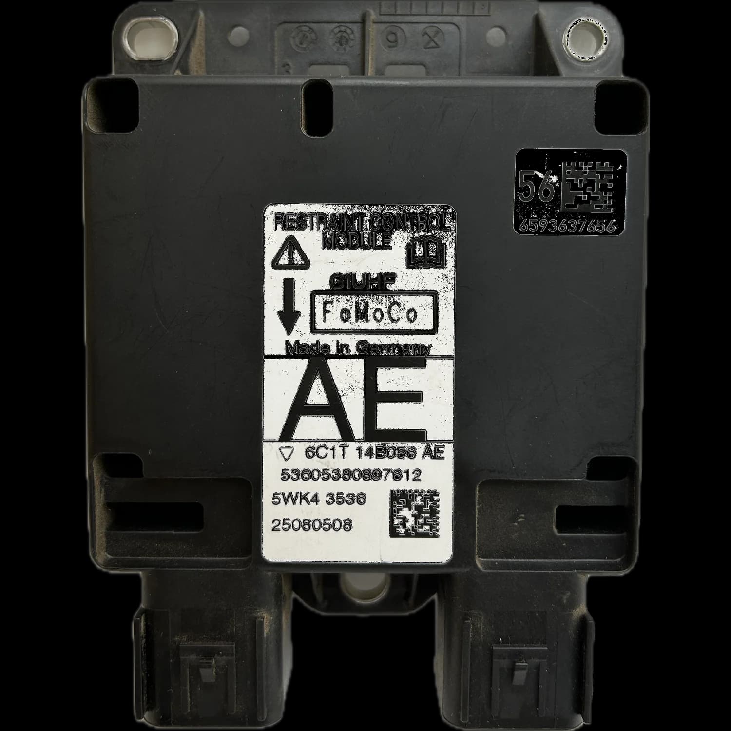 Calculateur airbag 6C1T-14B056-AE, Étiquette
