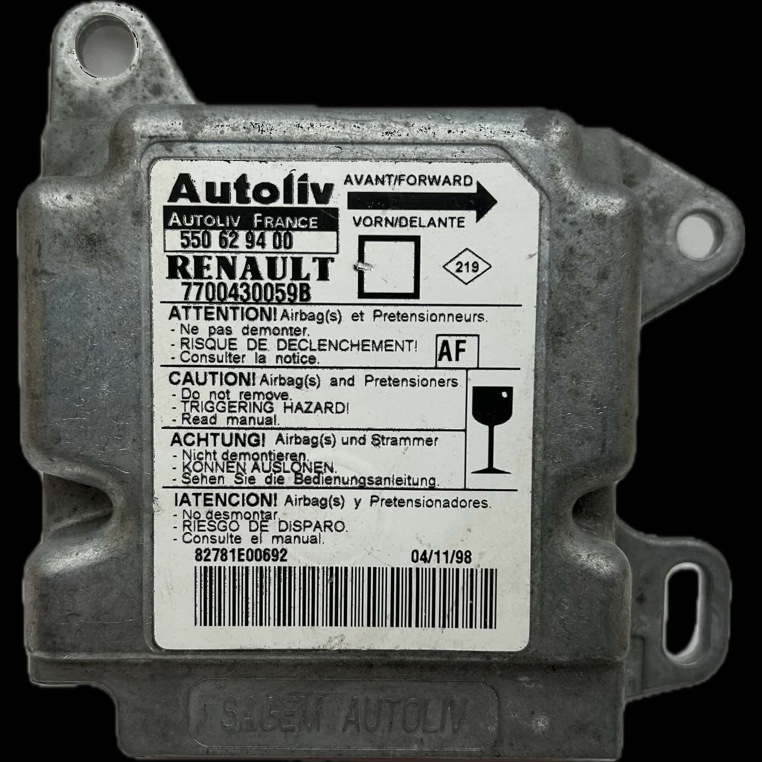 Réparation calculateur airbag Renault Twingo I