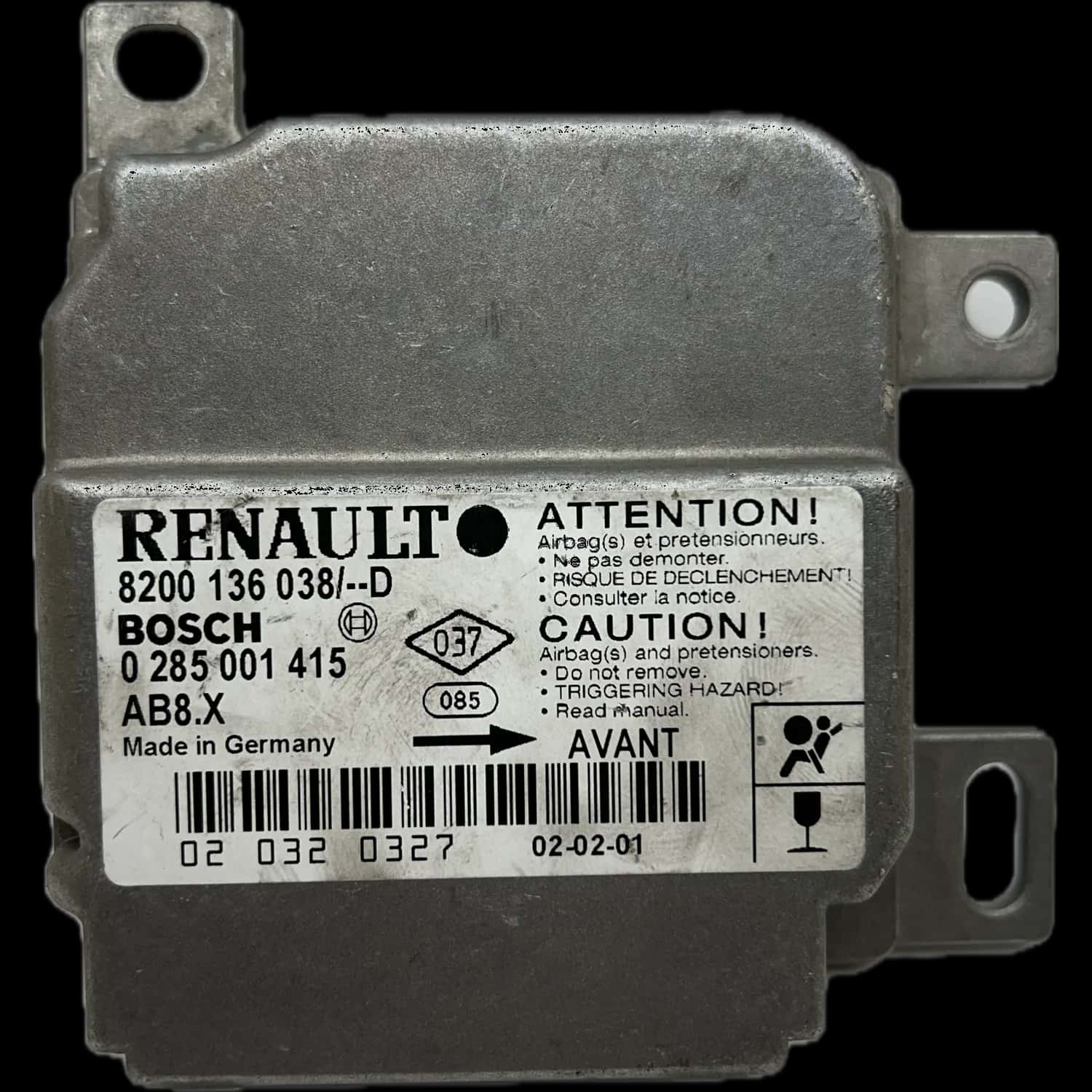 Réparation calculateur airbag Renault Clio II
