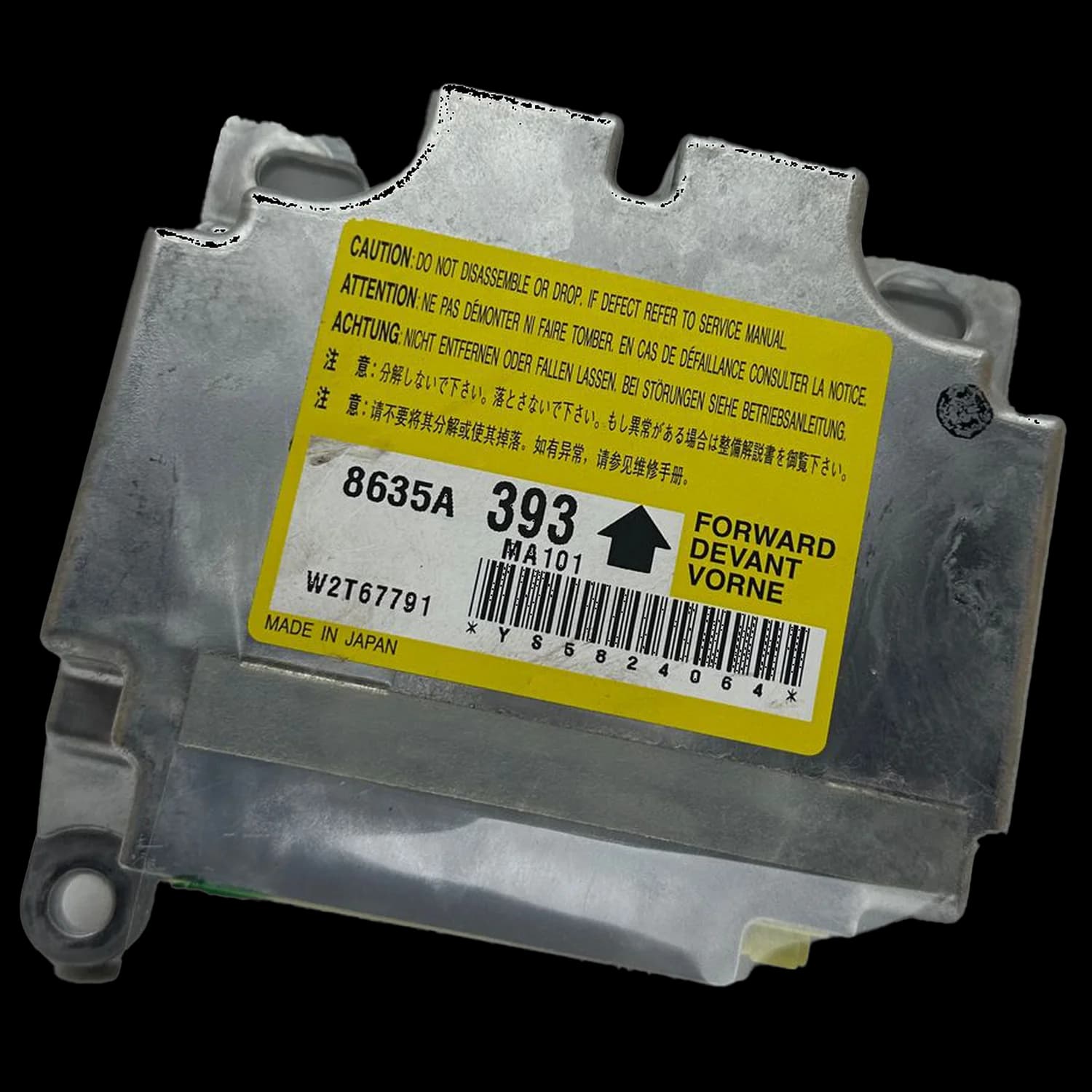Calculateur airbag 8635A393, Étiquette