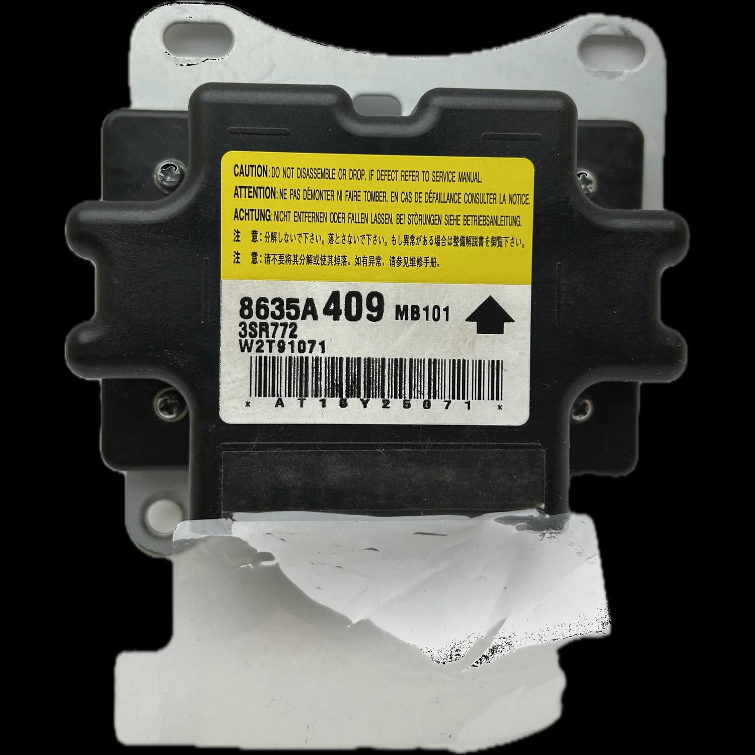 Calculateur airbag 8635A409MB101, Étiquette