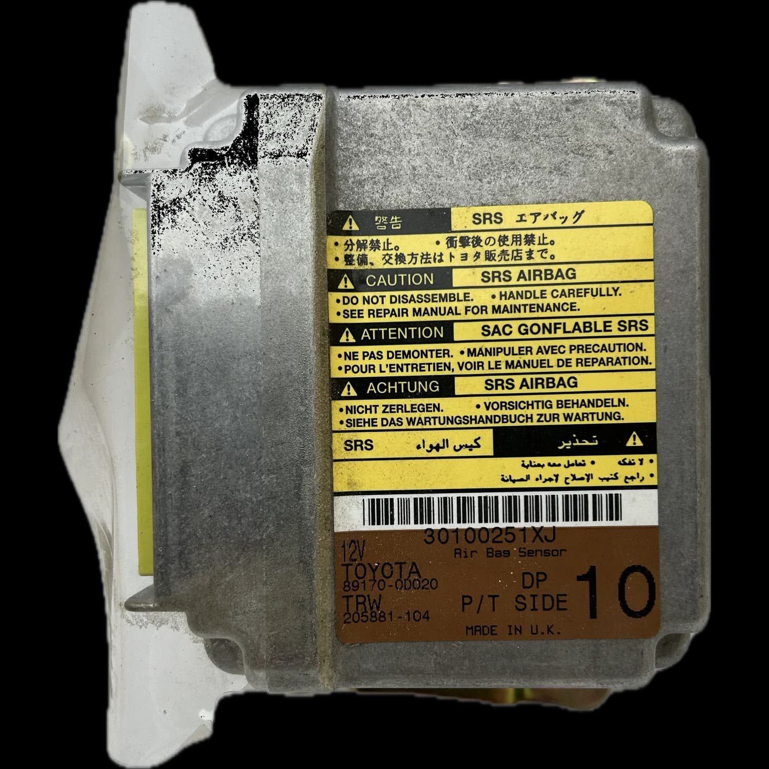 Calculateur airbag 89170-0D020, Étiquette