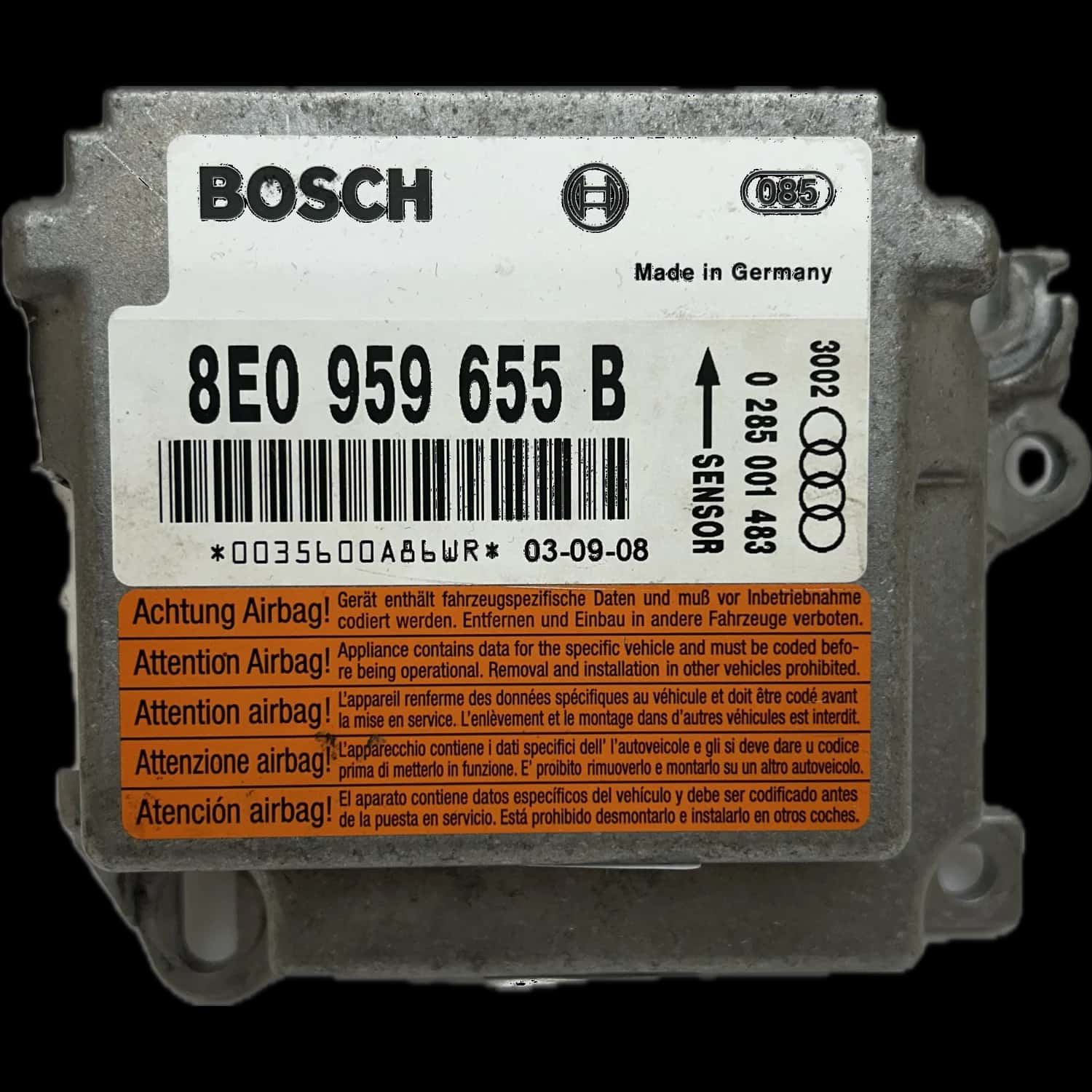 Réparation calculateur airbag Audi A4 B6 8E