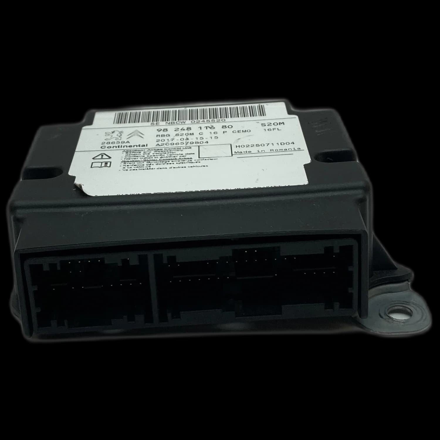Calculateur airbag 9824811680, Connecteur