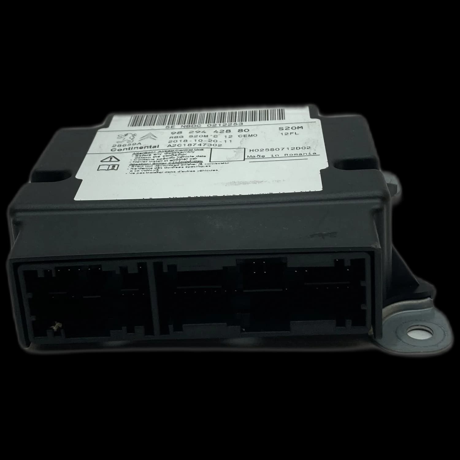 Calculateur airbag 9829442880, Connecteur