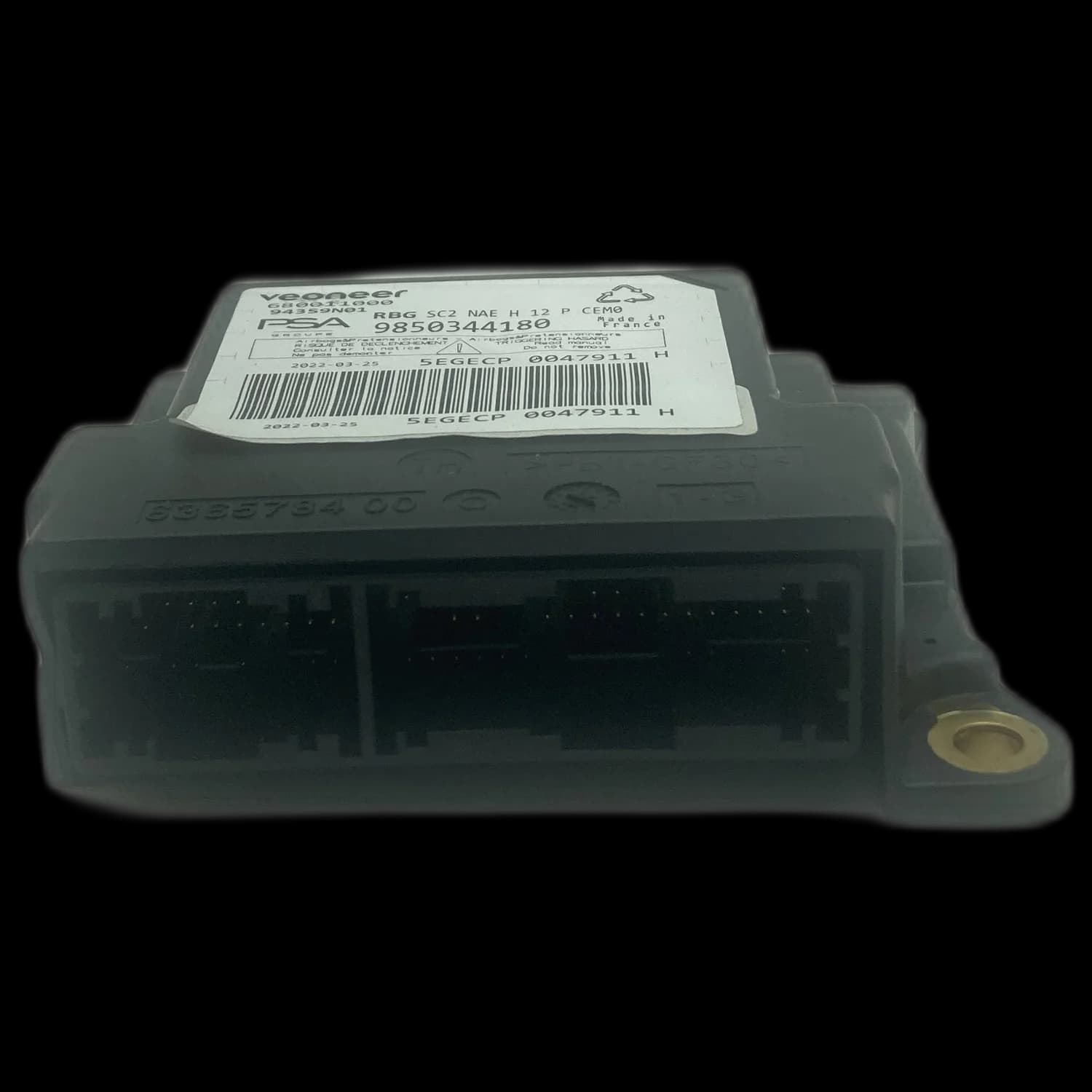 Calculateur airbag 9850344180, Connecteur