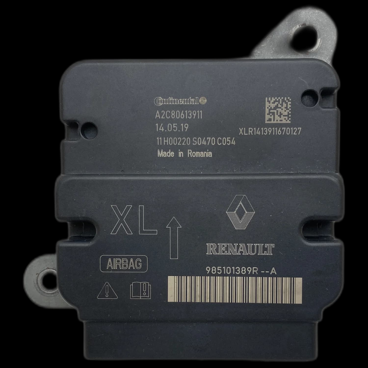 Calculateur airbag 985101389R, Étiquette