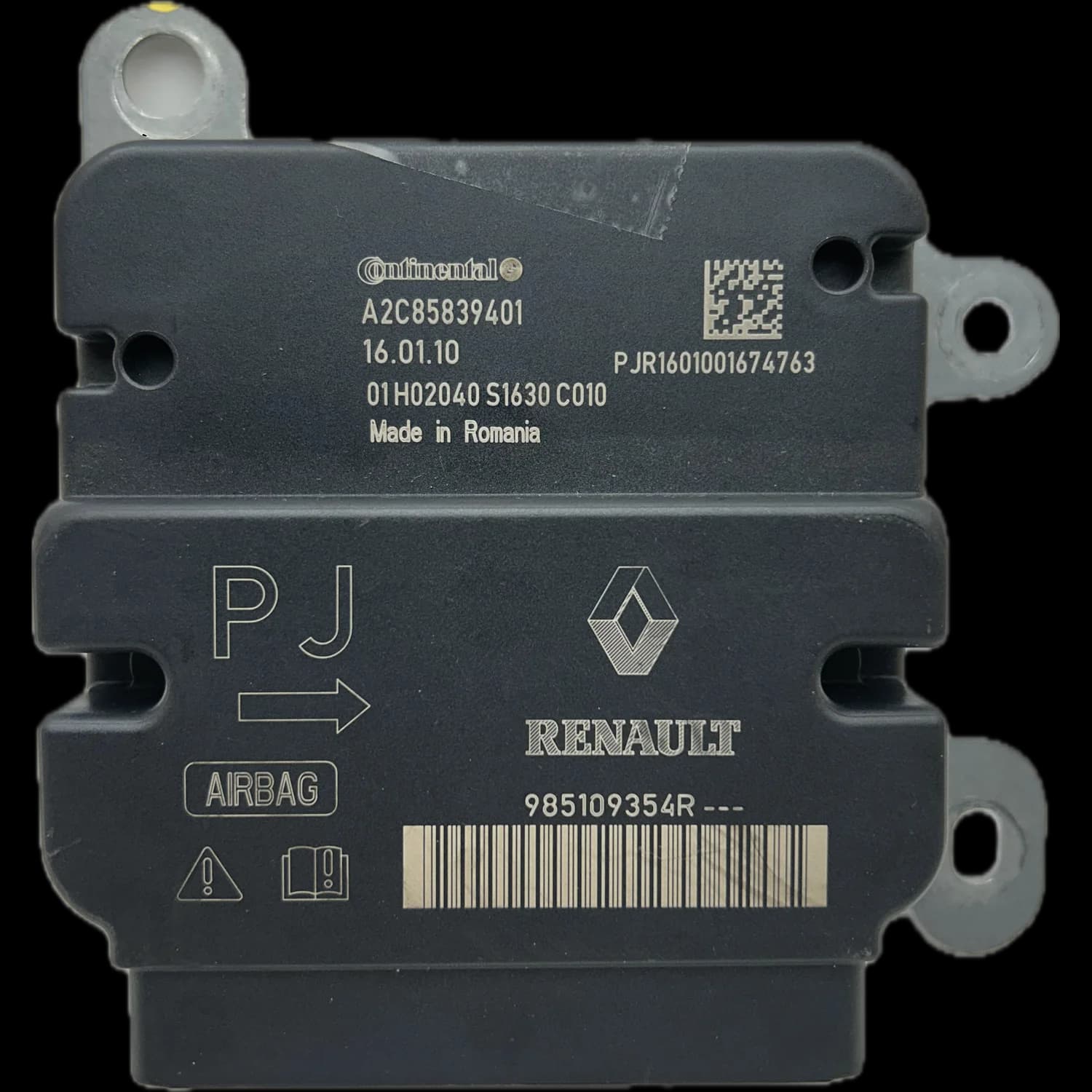 Calculateur airbag 985109354R, Étiquette