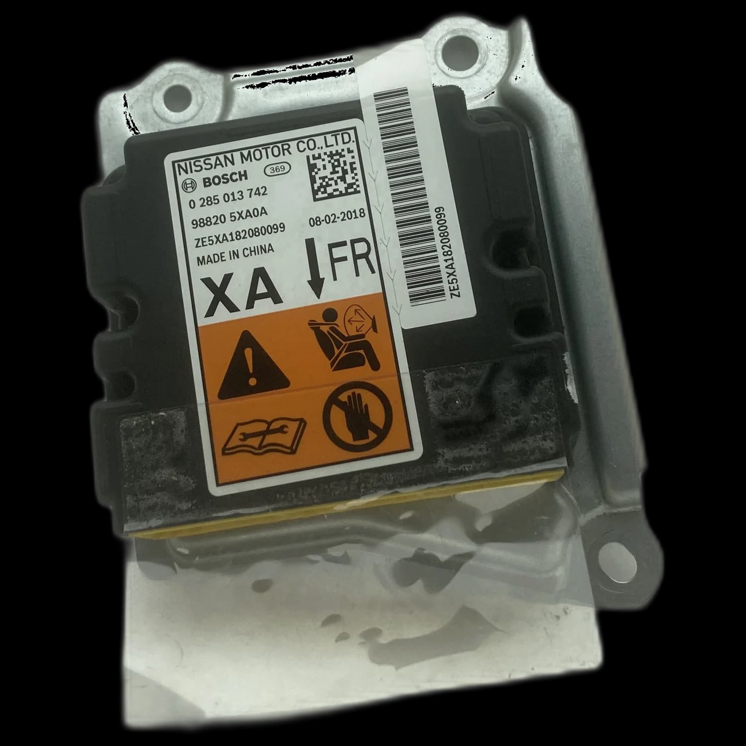 Calculateur airbag 98820 5XA0A, Étiquette