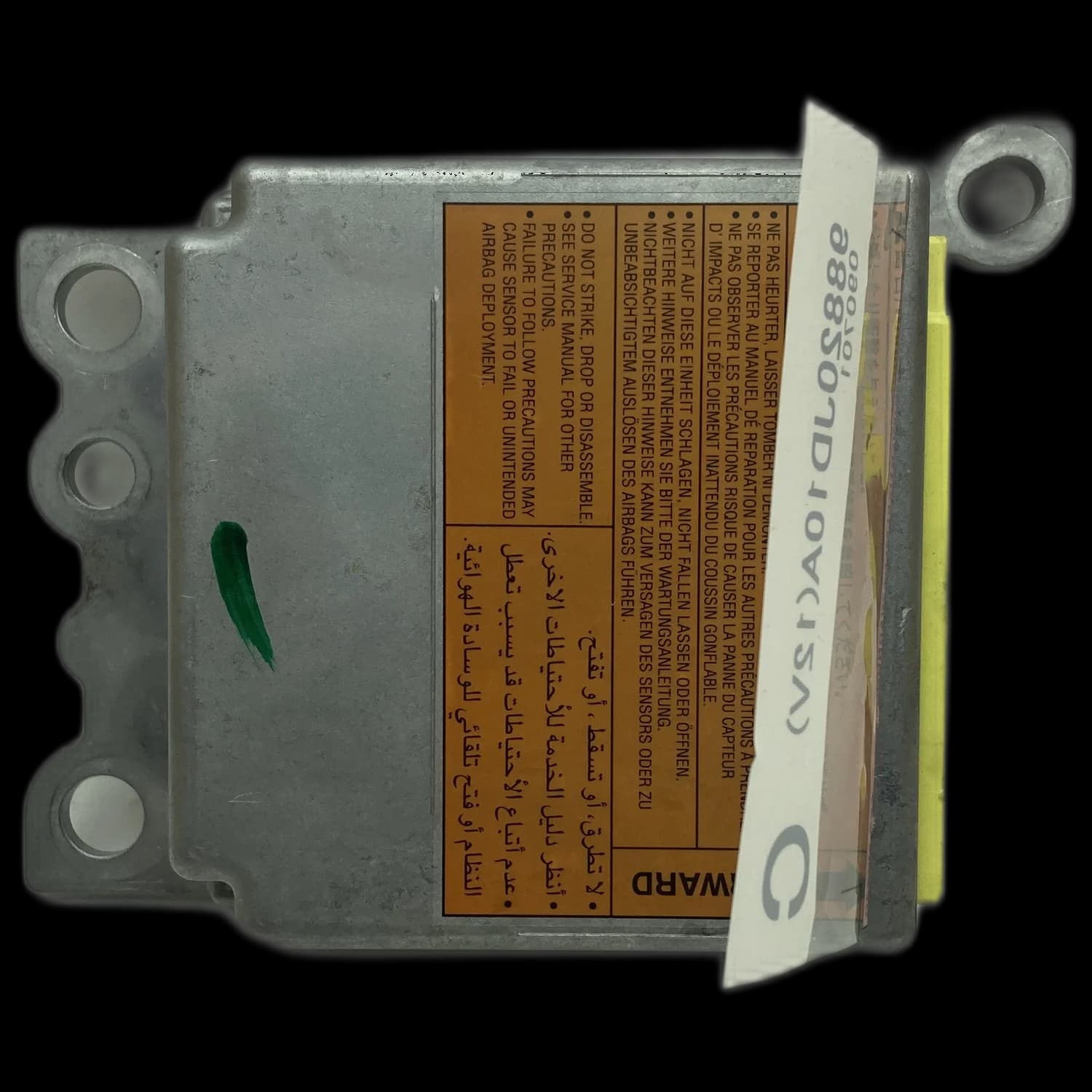 Calculateur airbag 98820JD10A, Étiquette