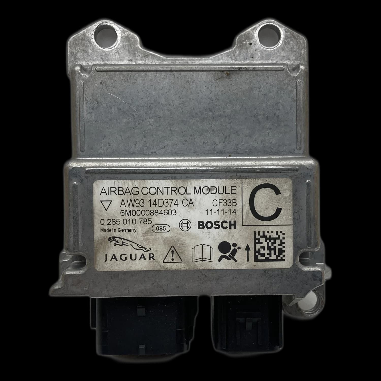 Calculateur airbag AW9314D374CA, Étiquette