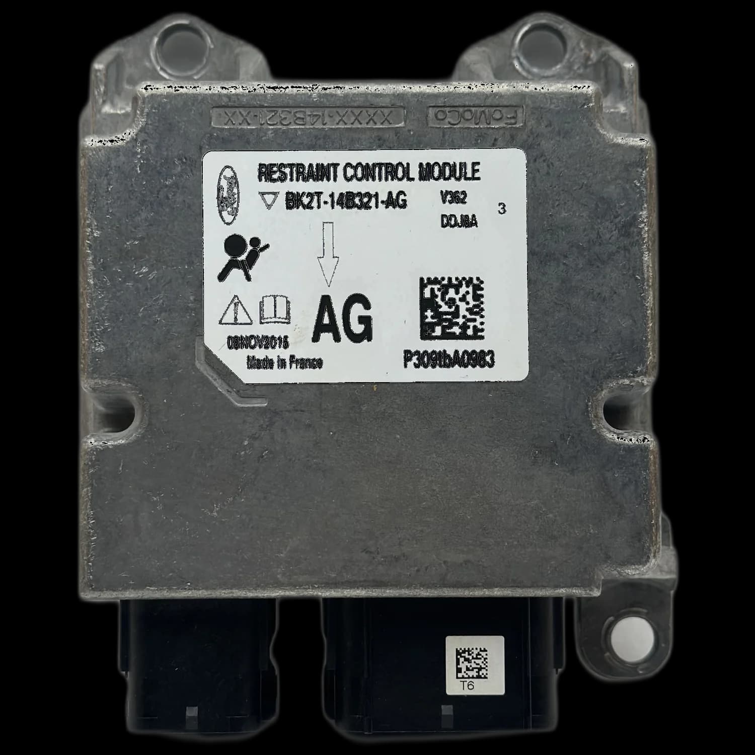 Calculateur airbag BK2T-14B321-AG, Étiquette