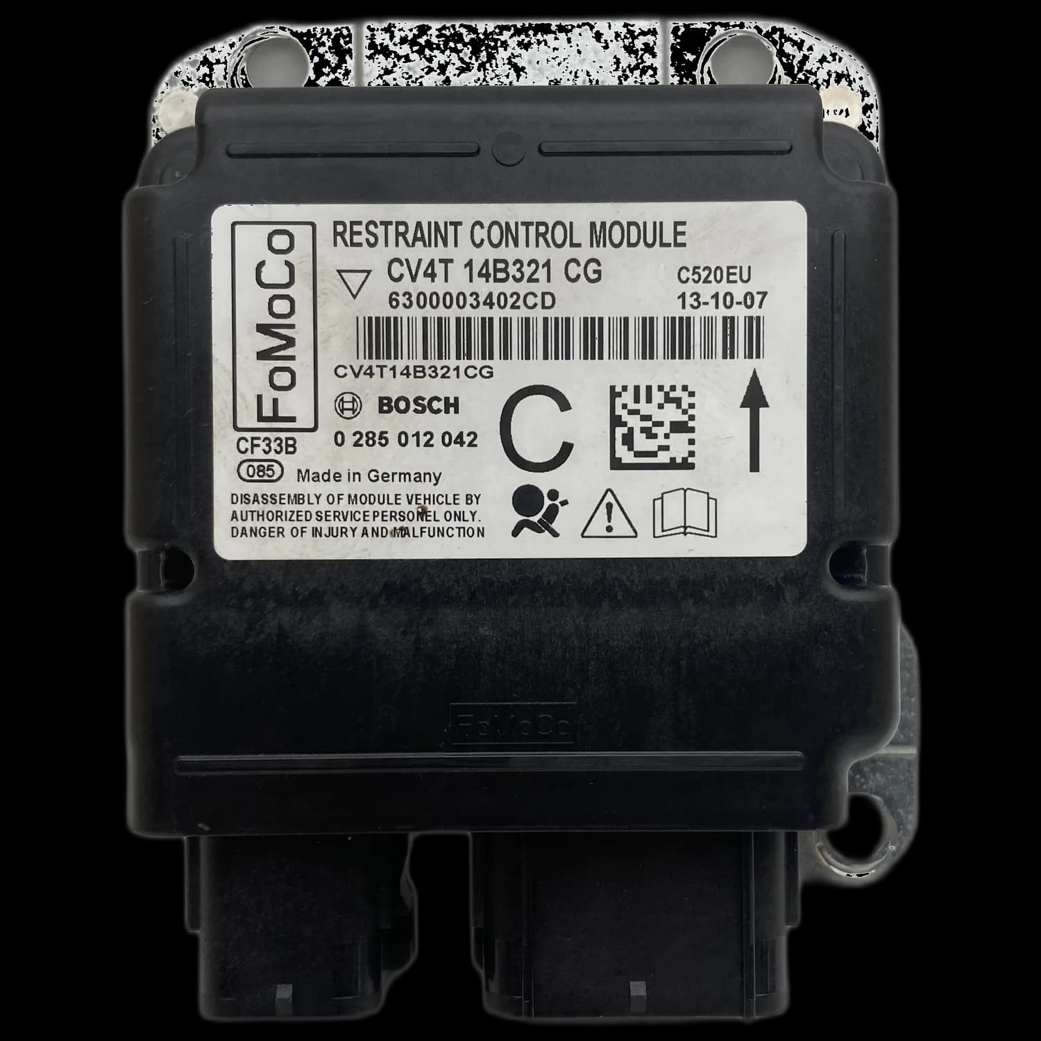 Calculateur airbag CV4T 14B321 CG, Étiquette