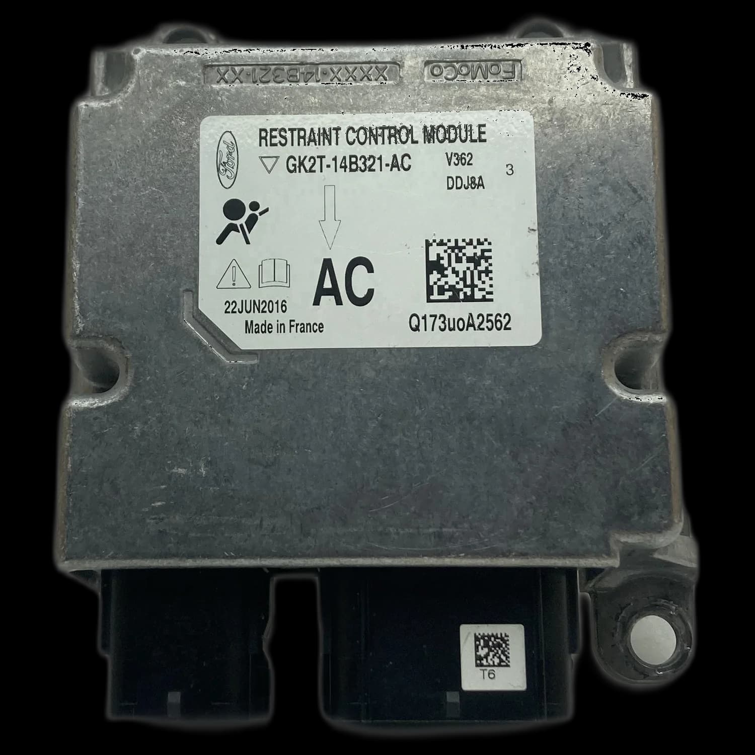 Calculateur airbag GK2T-14B321-AC, Étiquette