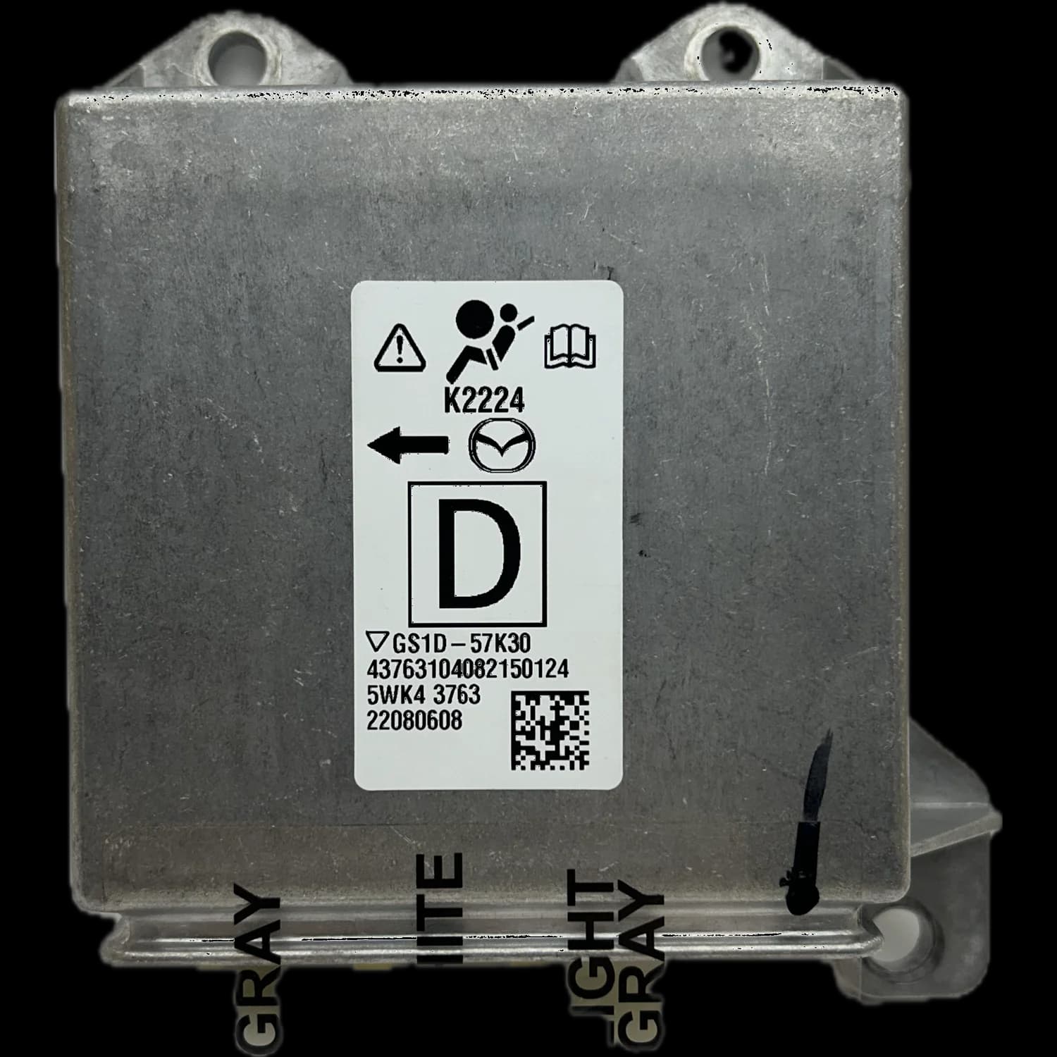 Calculateur airbag GS1D-57K30, Étiquette
