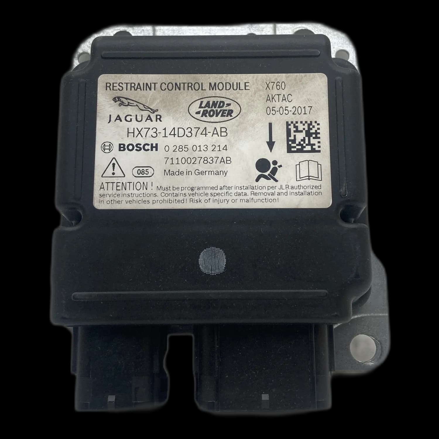 Calculateur airbag HX73-14D374-AB, Étiquette