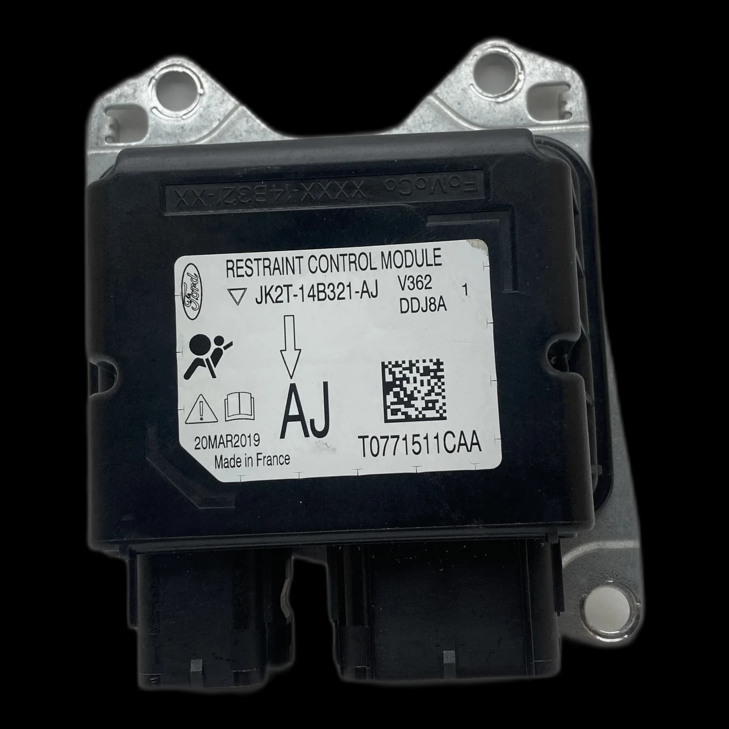Calculateur airbag JK2T-14B321-AJ, Étiquette