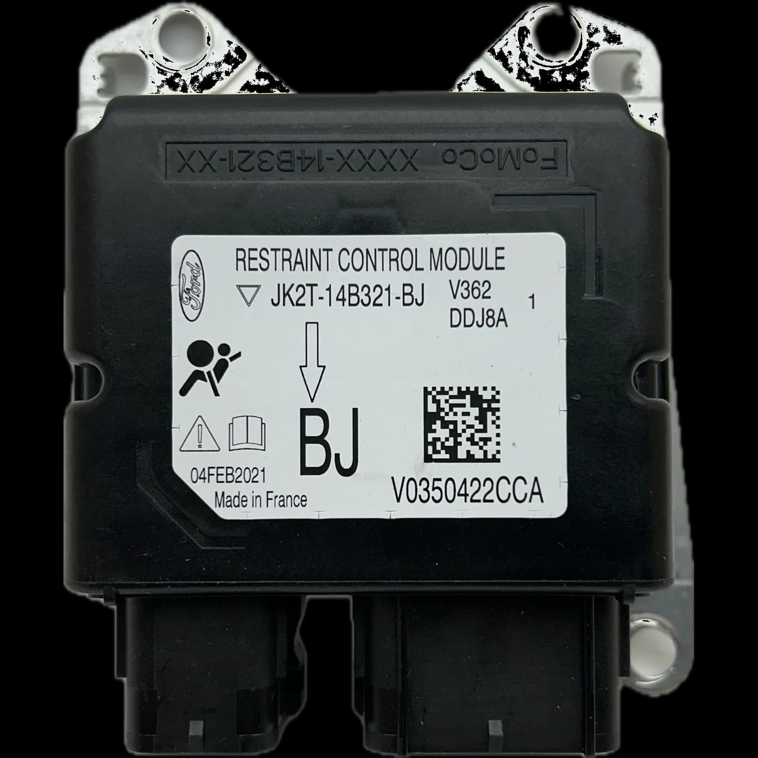 Calculateur airbag JK2T-14B321-BJ, Étiquette