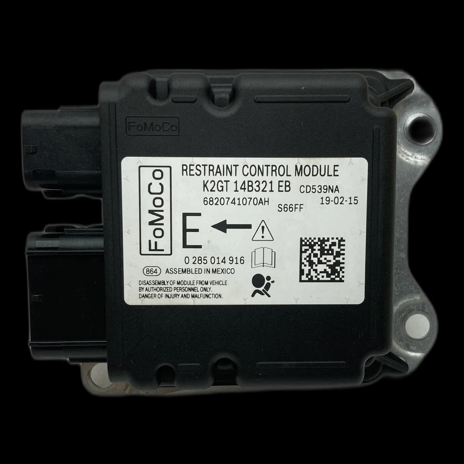 Calculateur airbag K2GT 14B321 EB, Étiquette