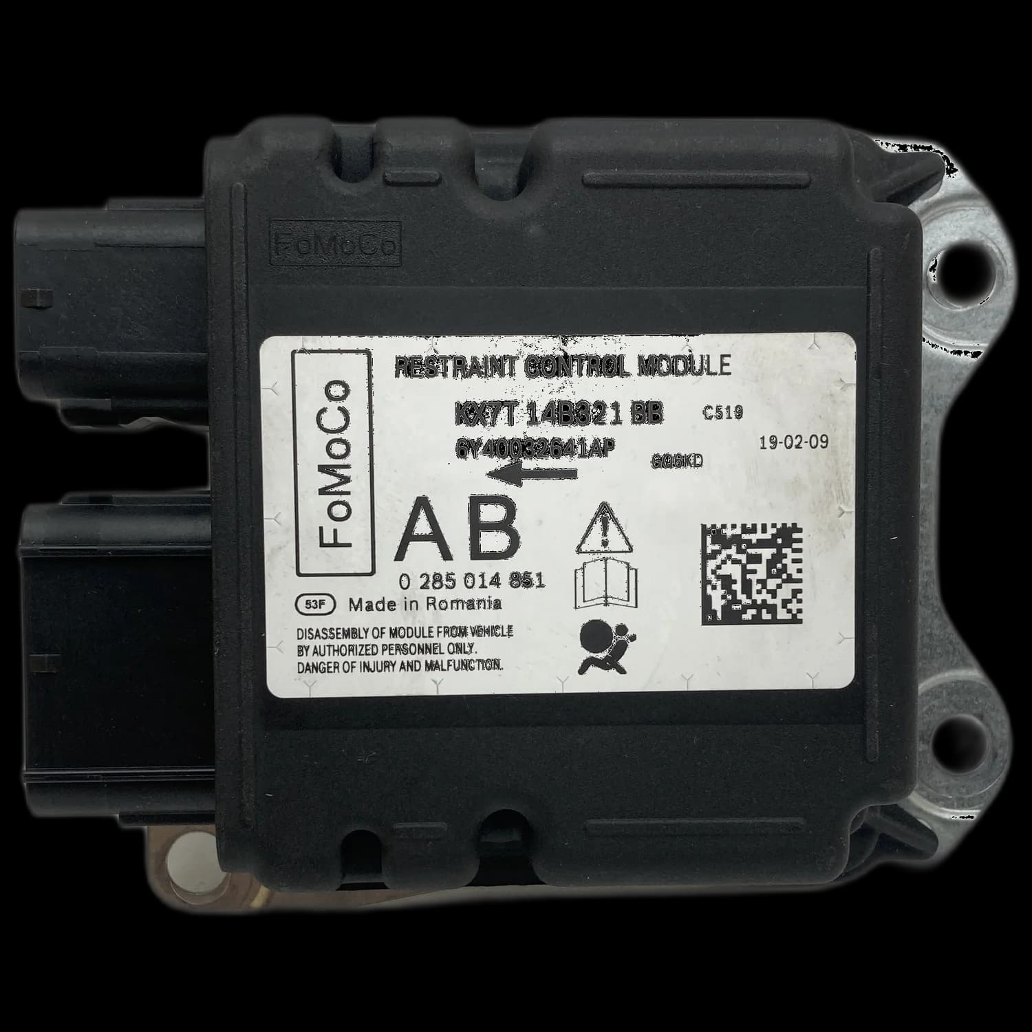 Calculateur airbag KX7T 14B321 BB, Étiquette