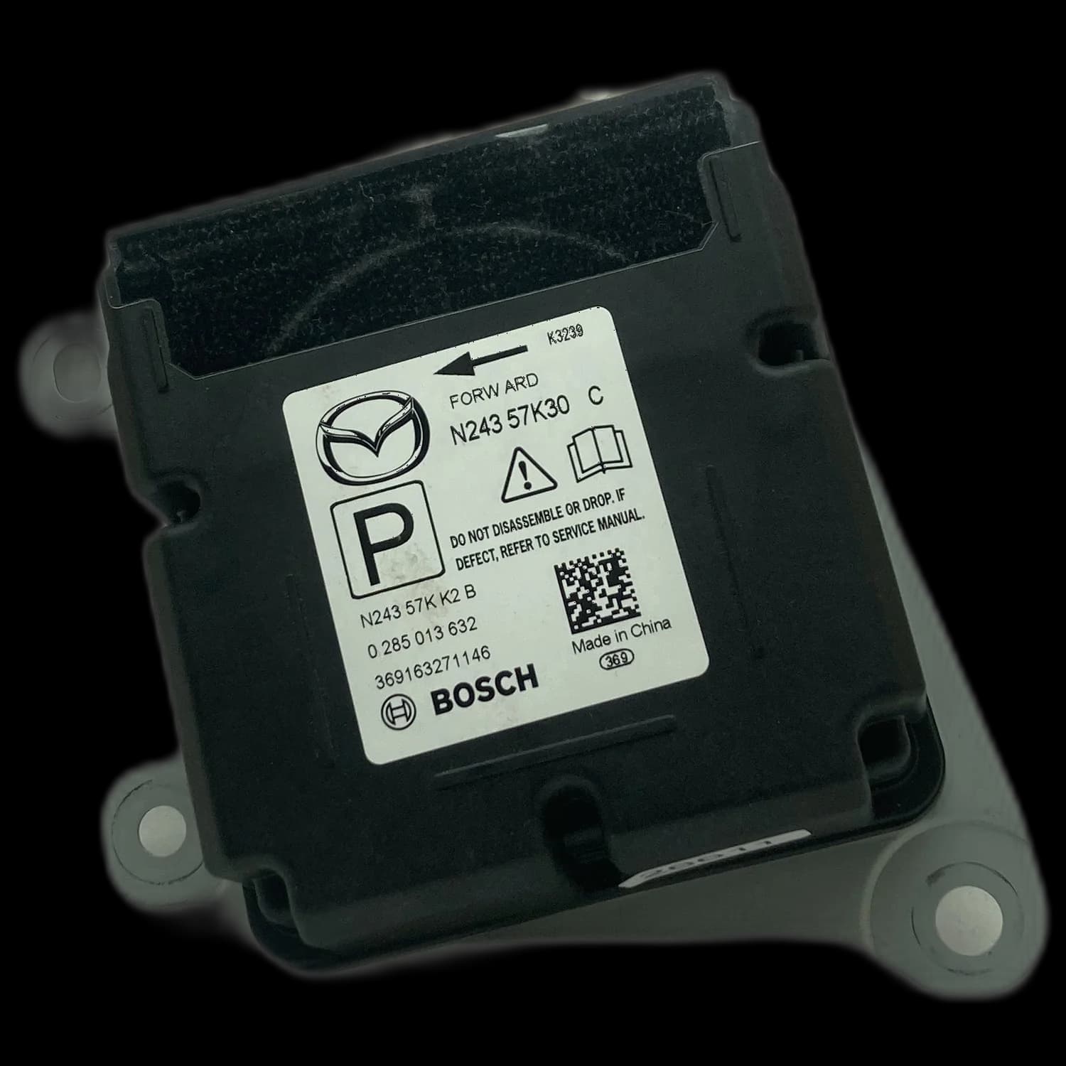Calculateur airbag N243 57K30 C, Étiquette