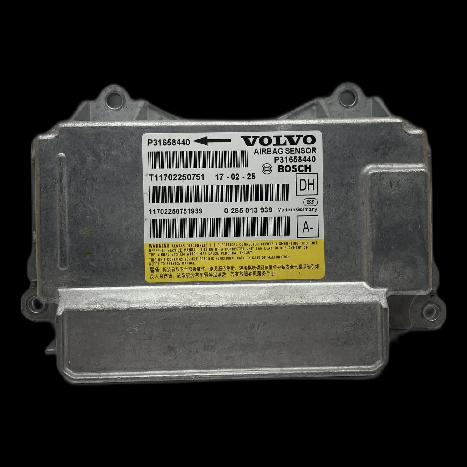Calculateur airbag P31658440, Étiquette