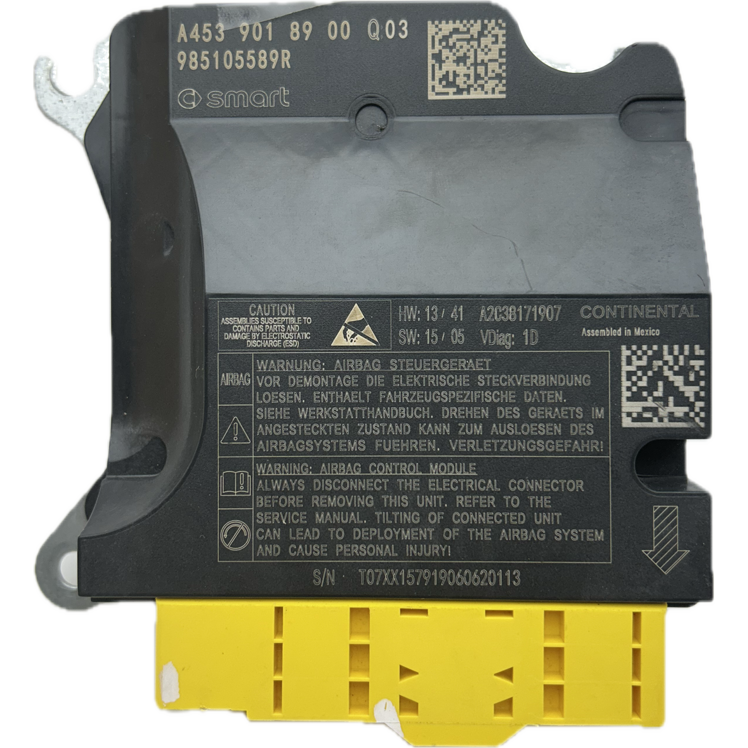 Smart Fortwo C453 Airbag-Steuergerät Reparatur