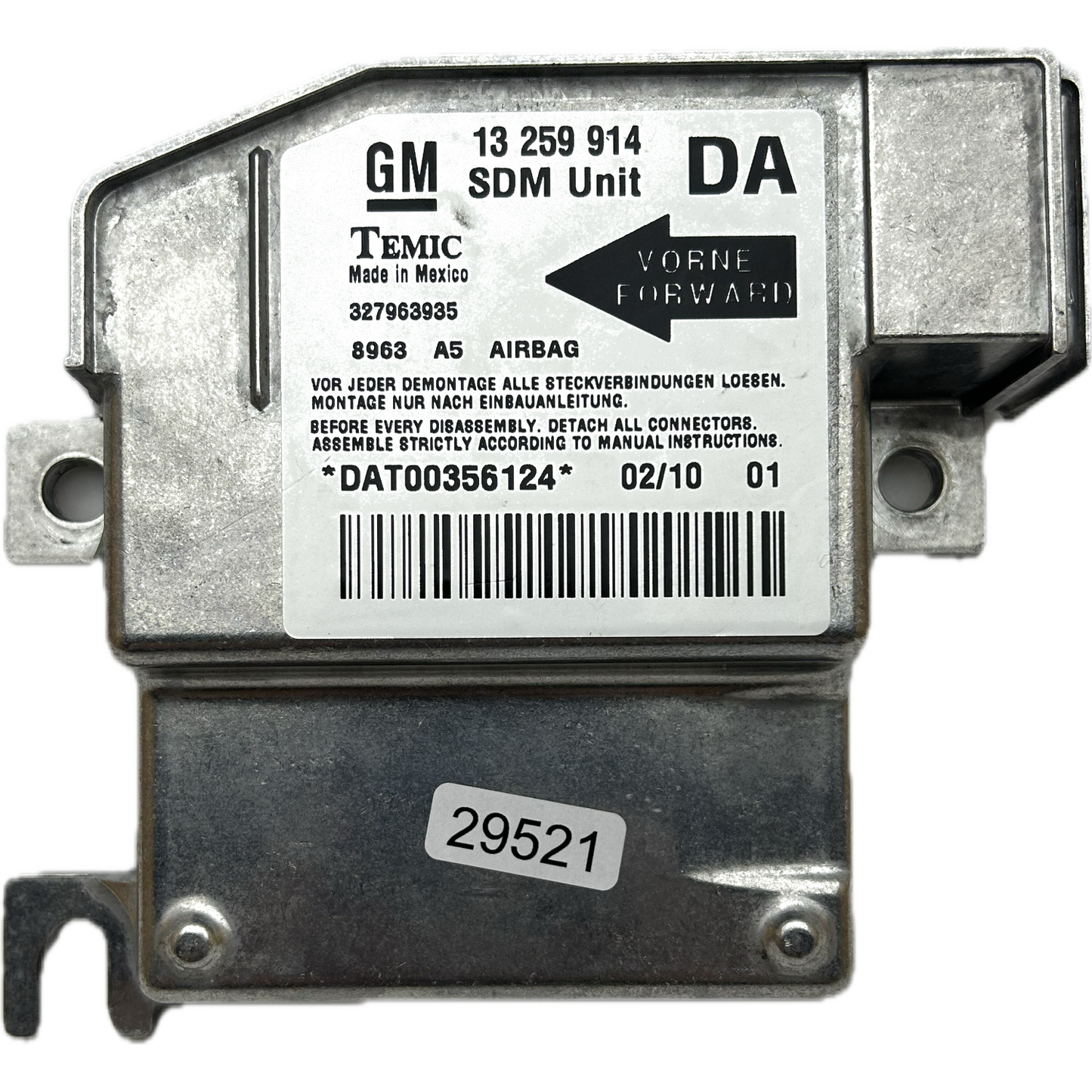 Opel Combo C Airbag-Steuergerät Reparatur