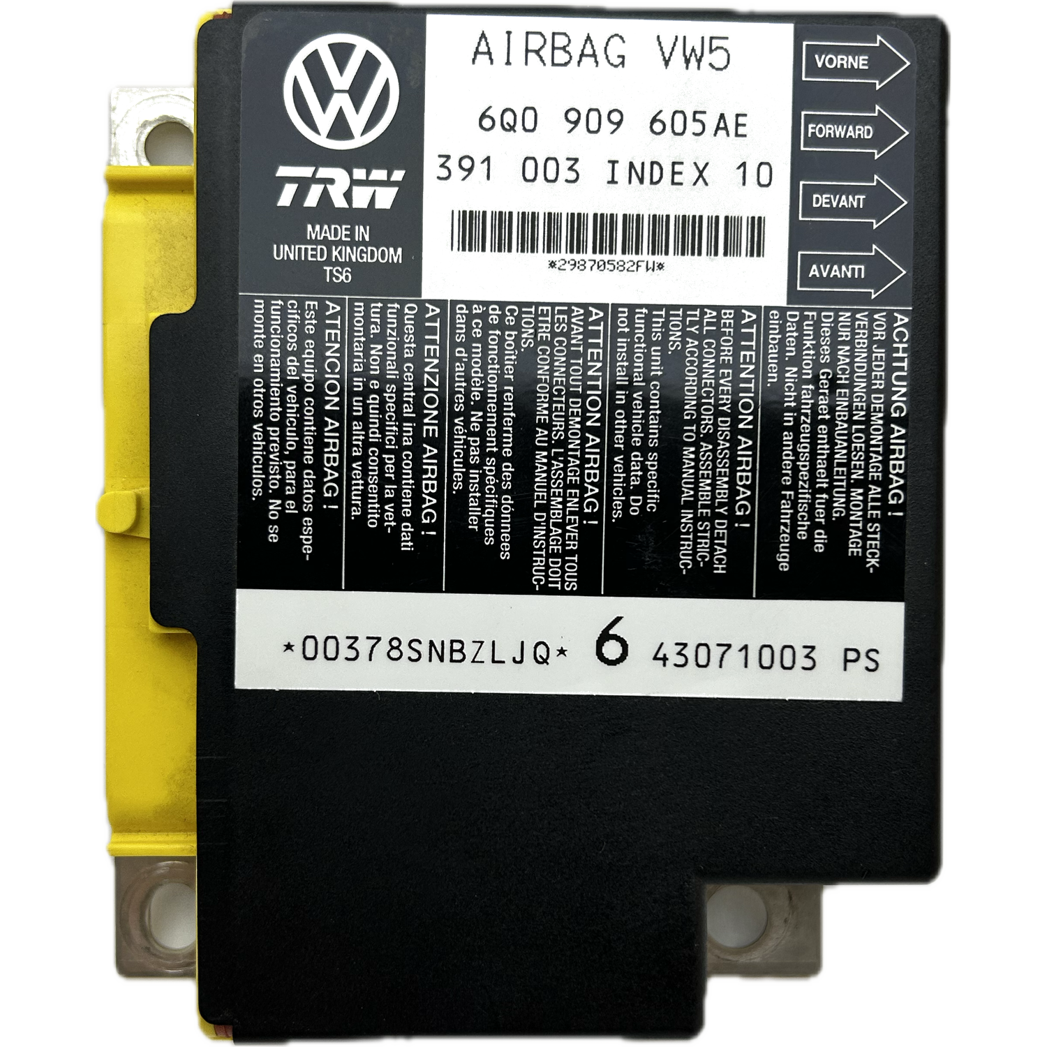 Seat Ibiza Mk3 Airbag-Steuergerät Reparatur