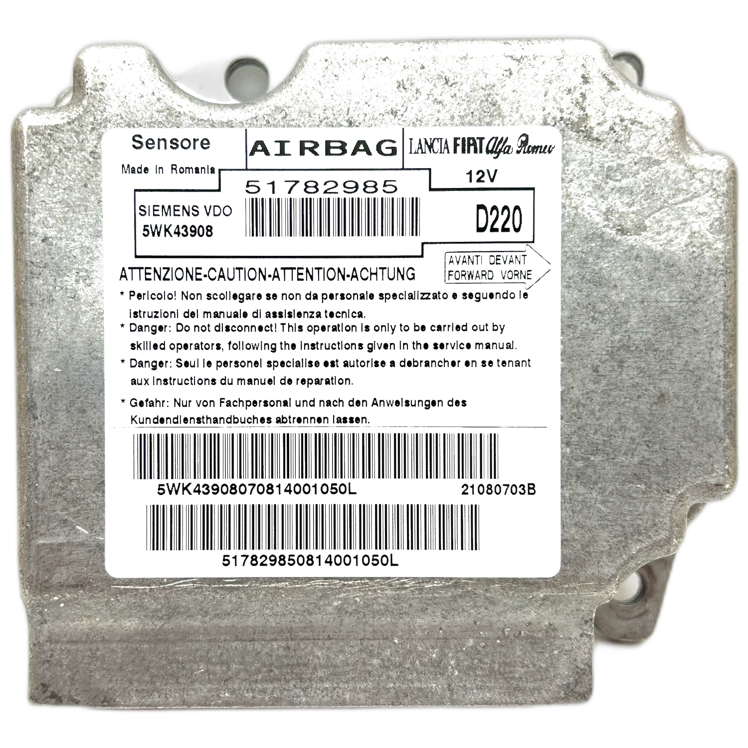 Fiat 500 330 Airbag-Steuergerät Reparatur