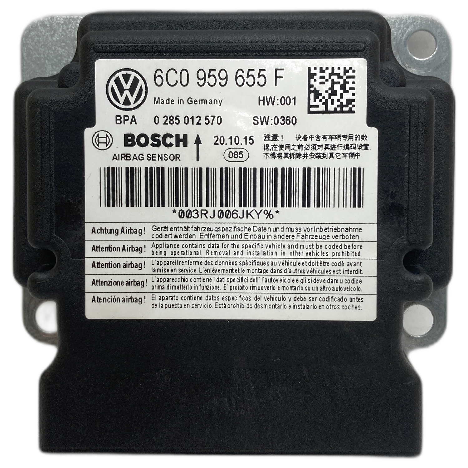 Skoda Fabia Mk3 Airbag-Steuergerät Reparatur