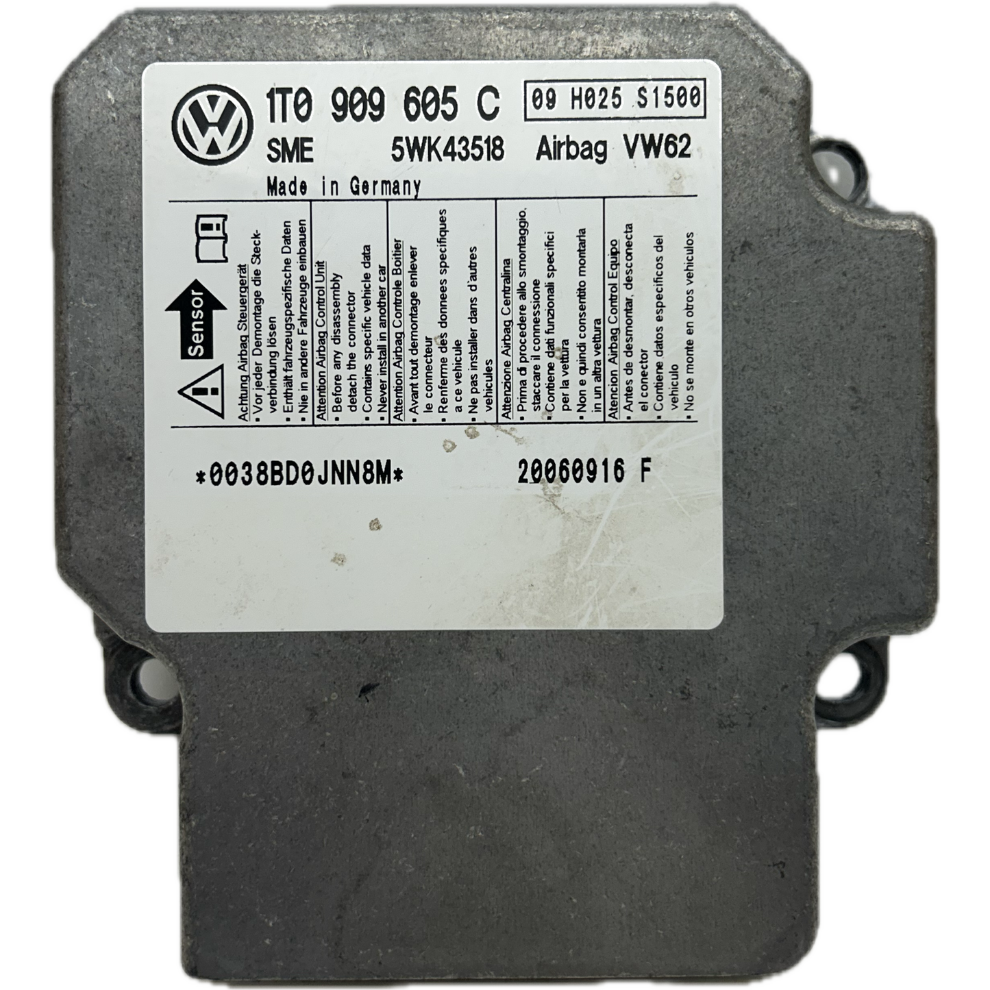 Volkswagen Touran 1T Airbag-Steuergerät Reparatur