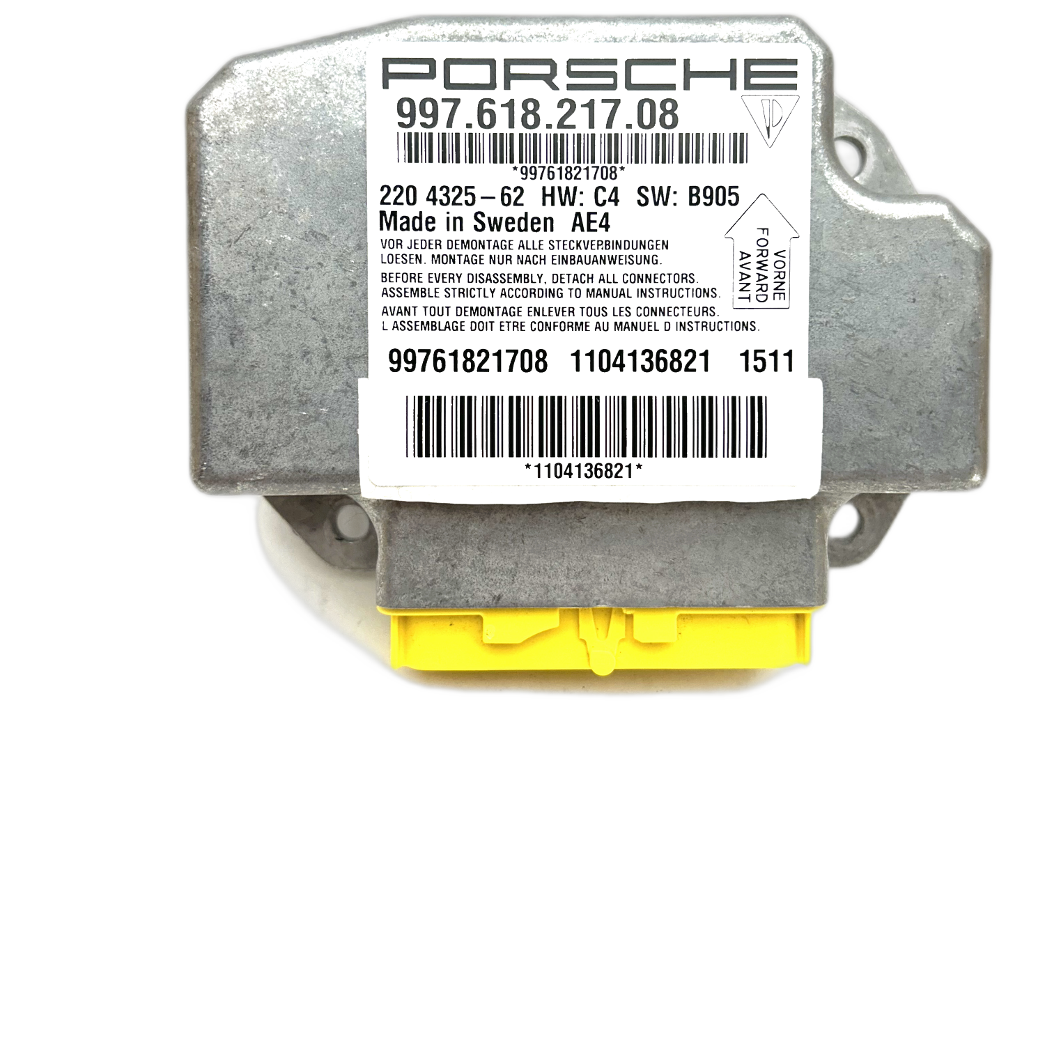 Porsche Cayman 981 Airbag-Steuergerät Reparatur