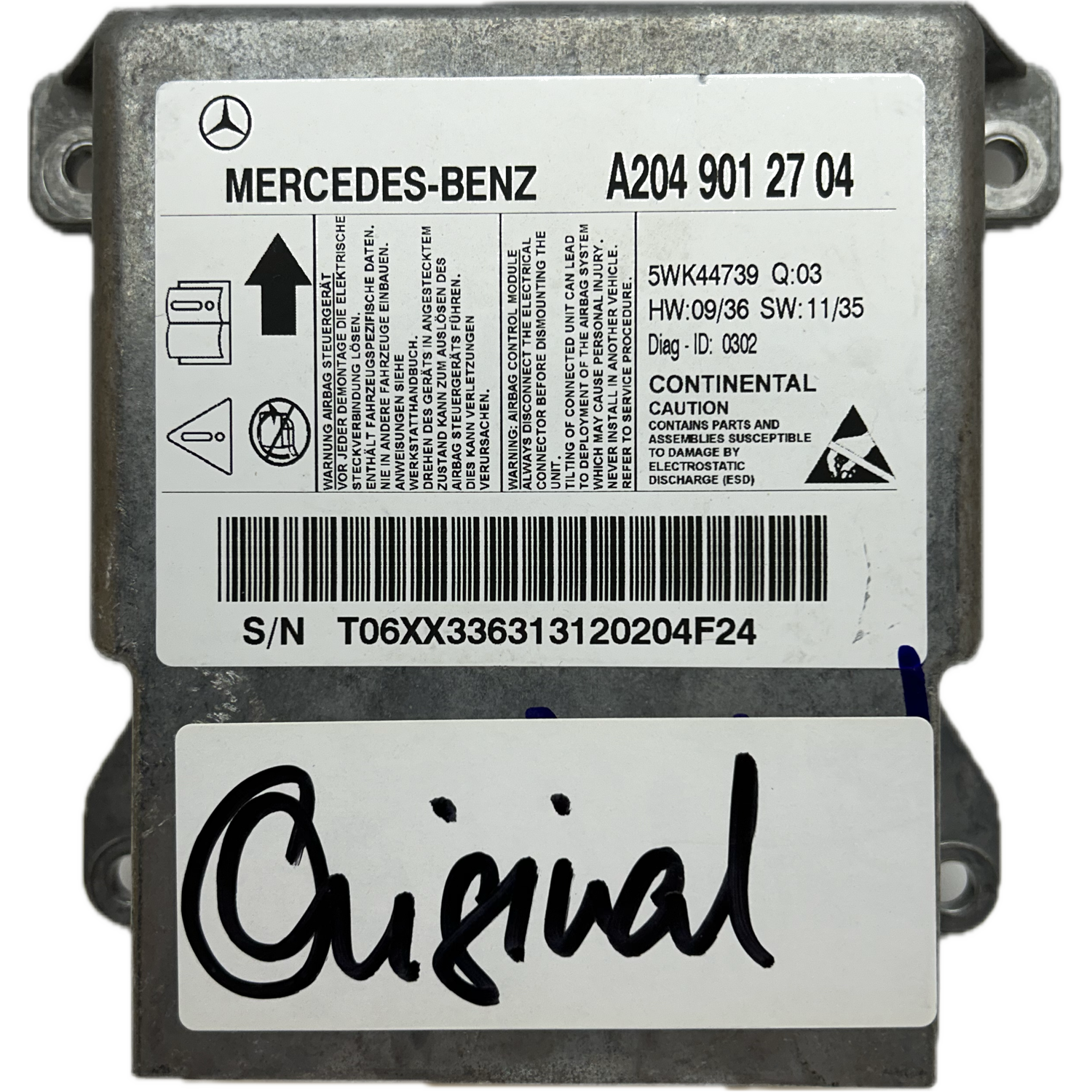 Mercedes-Benz C-Klasse W204 Airbag-Steuergerät Reparatur
