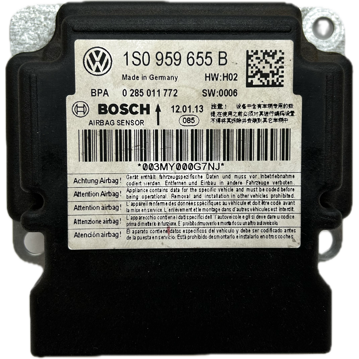 Seat Mii Mk1 Airbag-Steuergerät Reparatur