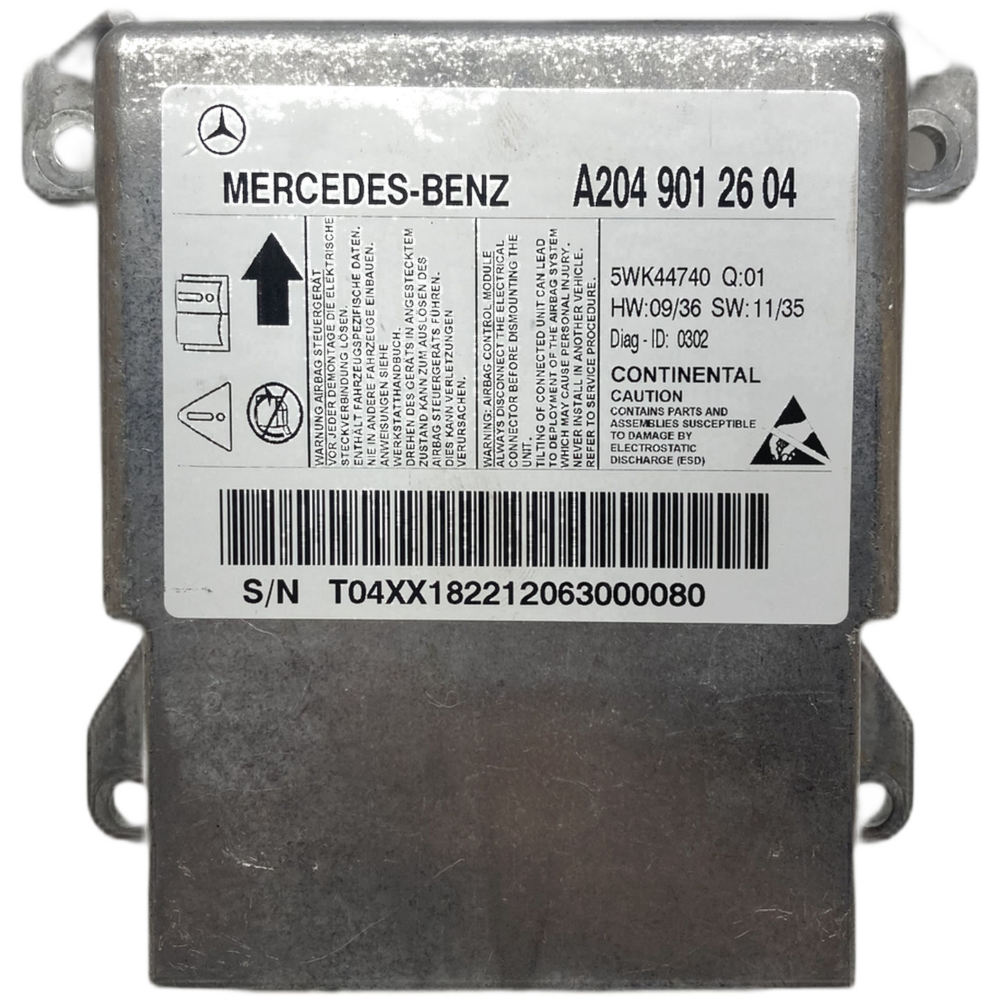 Mercedes-Benz C-Klasse W204 Airbag-Steuergerät Reparatur