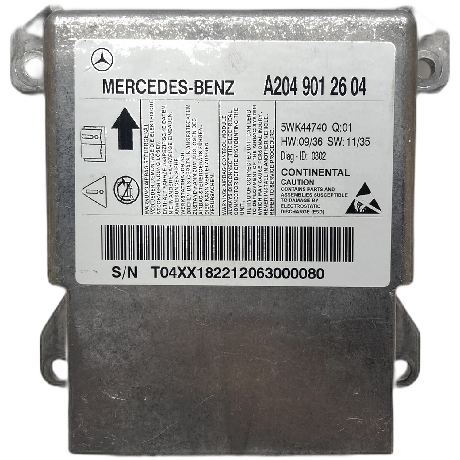 Mercedes-Benz C-Klasse W204 Airbag-Steuergerät Reparatur