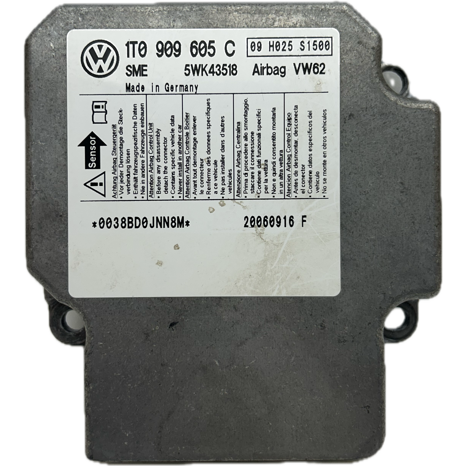 Volkswagen Touran 5T Airbag-Steuergerät Reparatur
