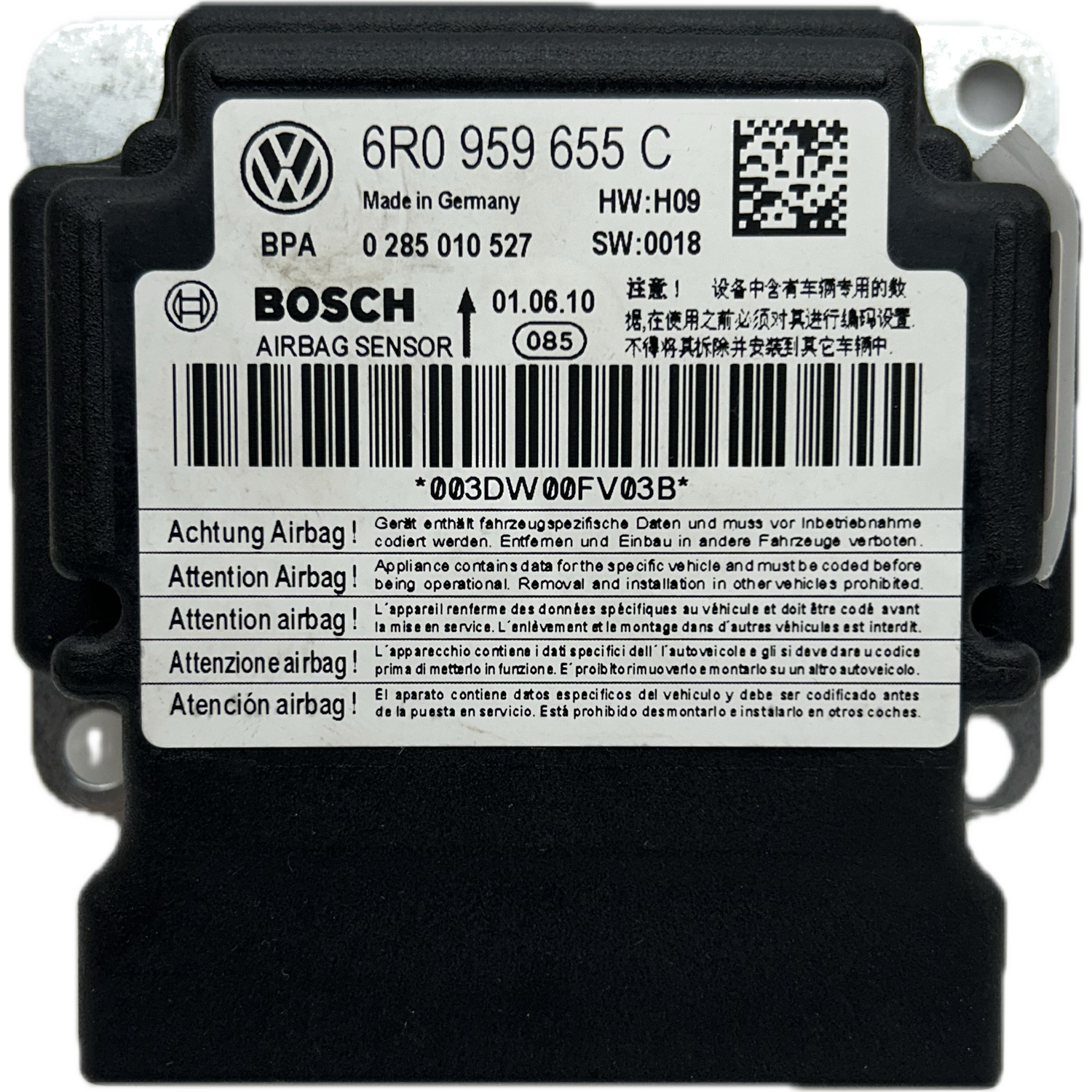 Volkswagen Polo Mk5 Airbag-Steuergerät Reparatur