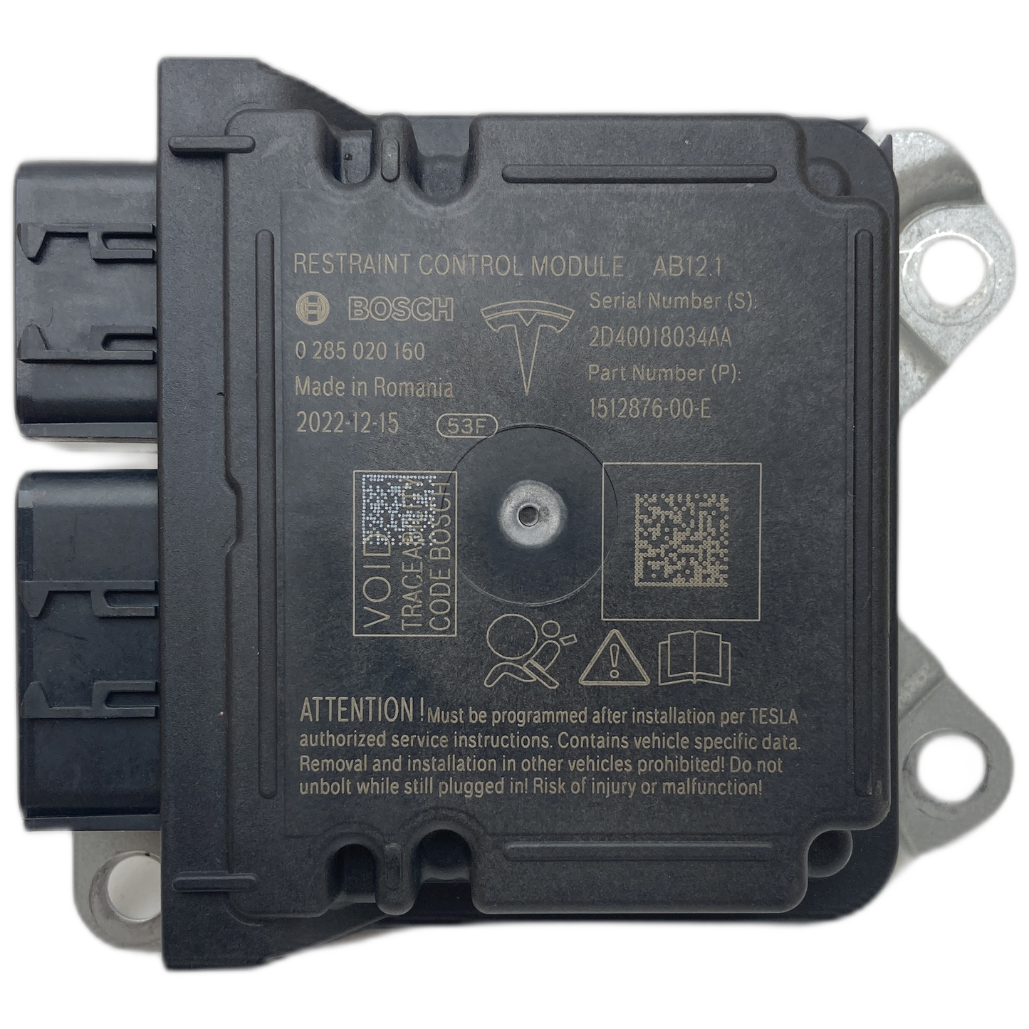 Tesla Model Y Standard Range Airbag-Steuergerät Reparatur