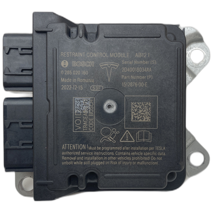 Tesla Model Y Standard Range Airbag-Steuergerät Reparatur