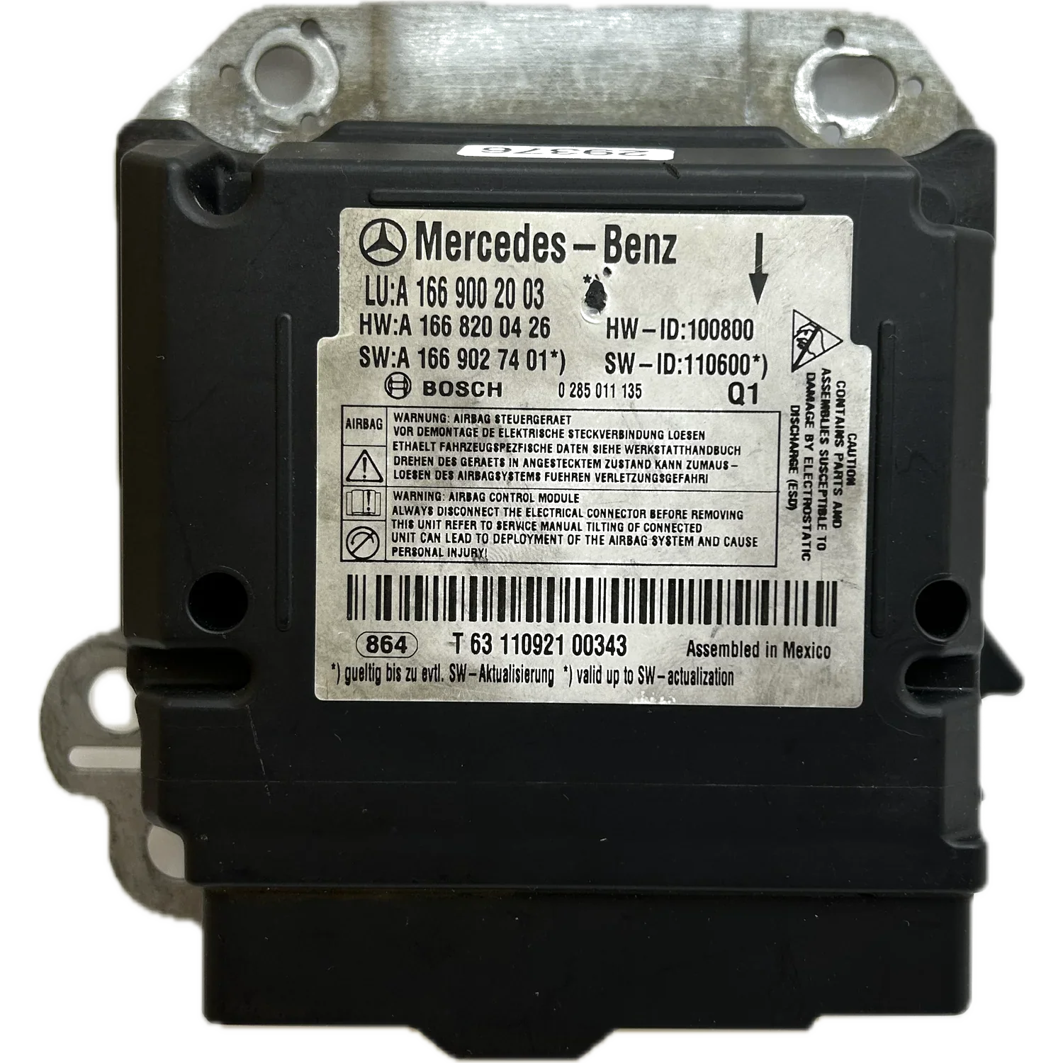 Mercedes-Benz GLE W166 Airbag-Steuergerät Reparatur
