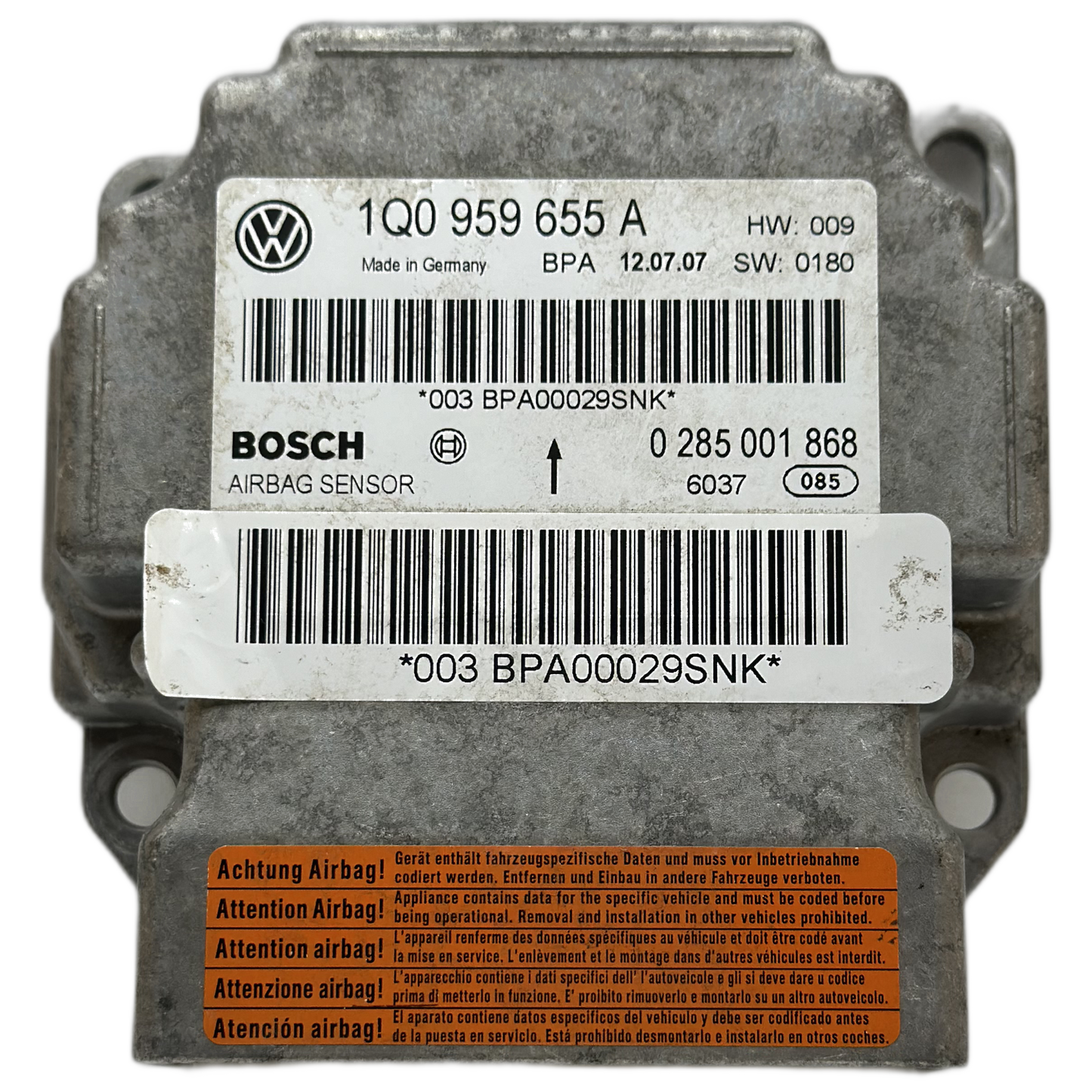 Volkswagen Eos 1F Airbag-Steuergerät Reparatur