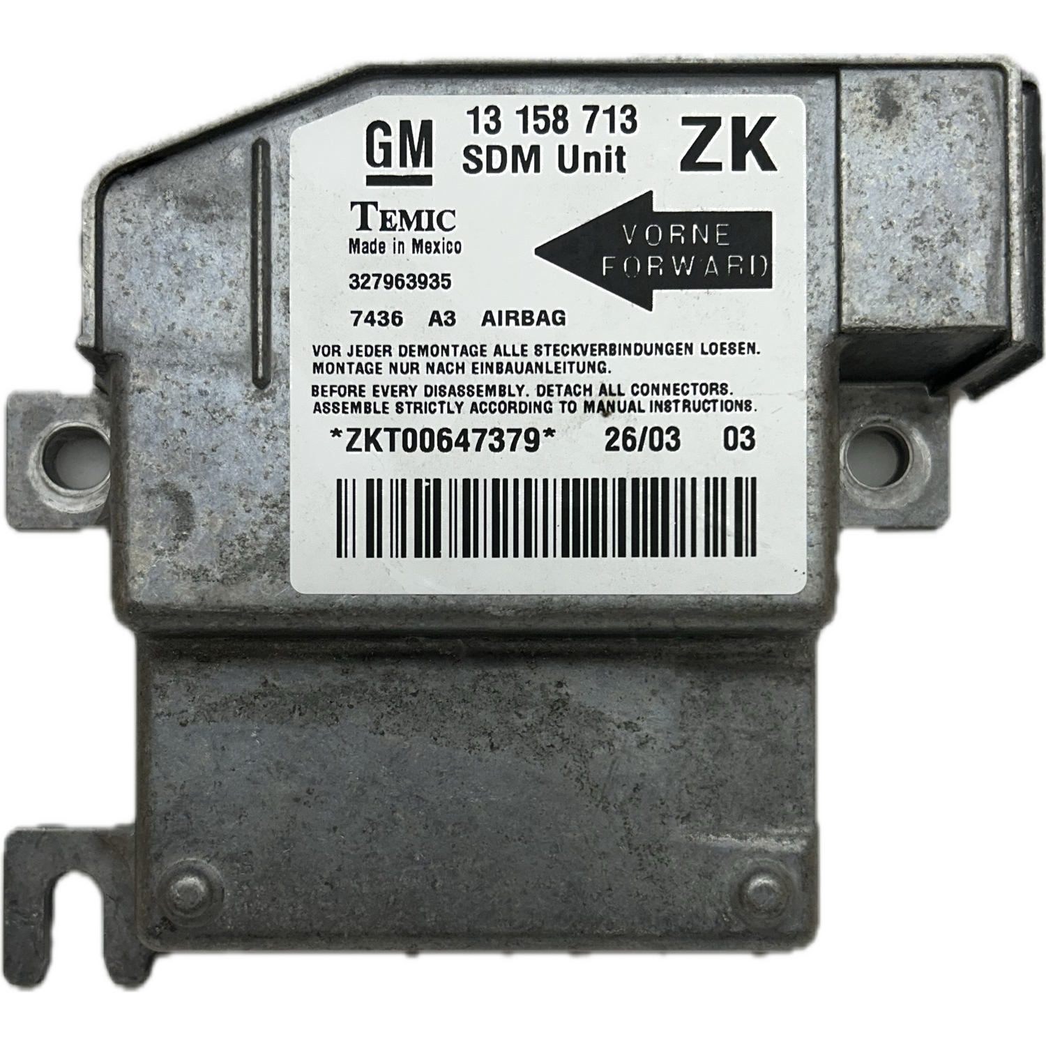 Opel Meriva A Airbag-Steuergerät Reparatur