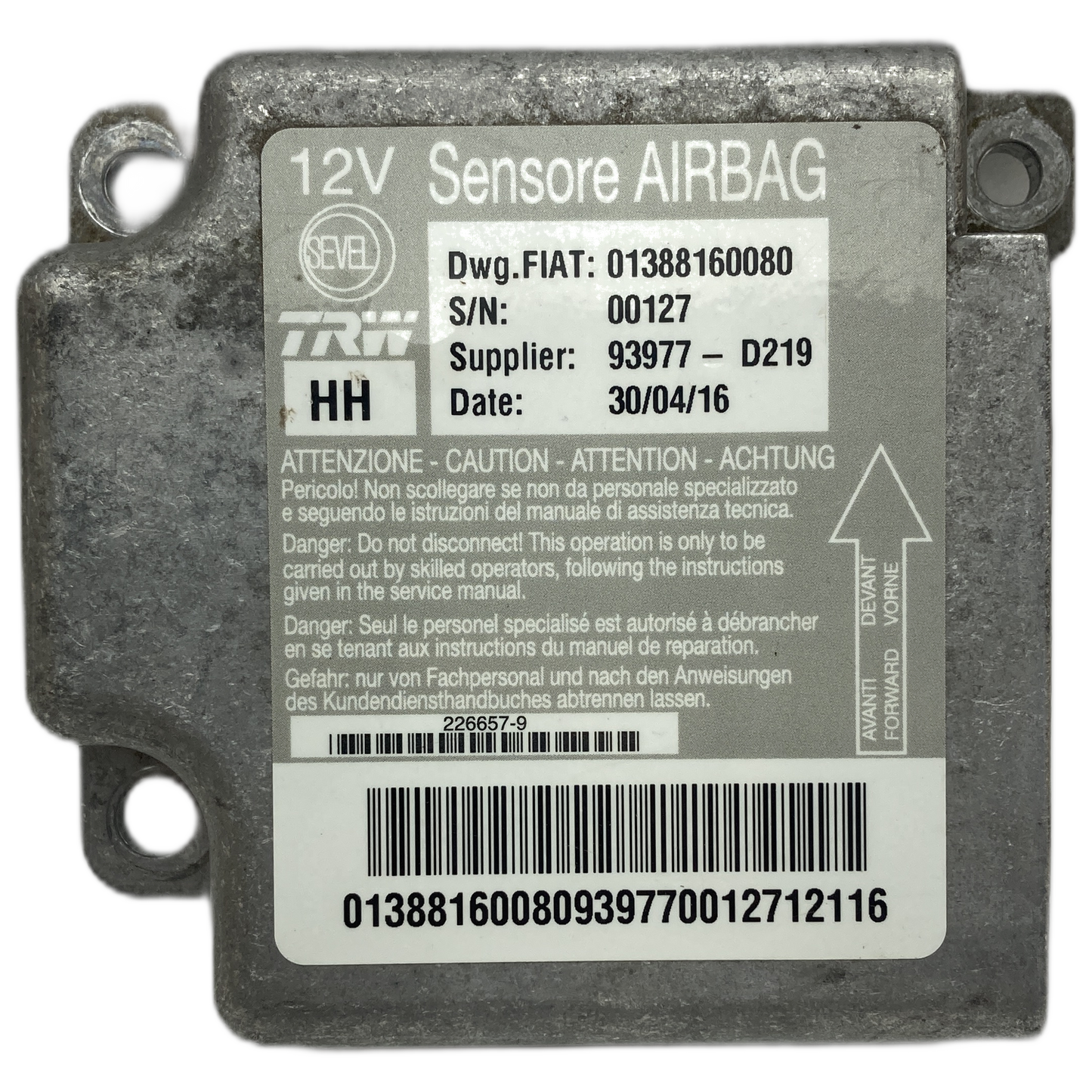 Fiat Ducato 250 Airbag-Steuergerät Reparatur